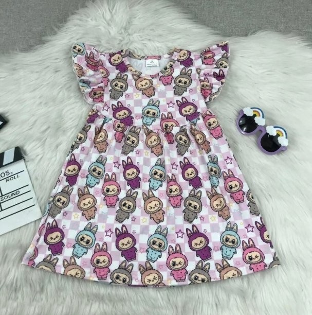 NEW Boutique Labubu Girls Sleeveless Dress