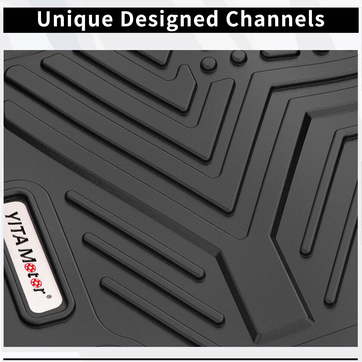 For 2008-2020 Dodge Grand Caravan Floor Mats Black Rubber All Weather Protection
