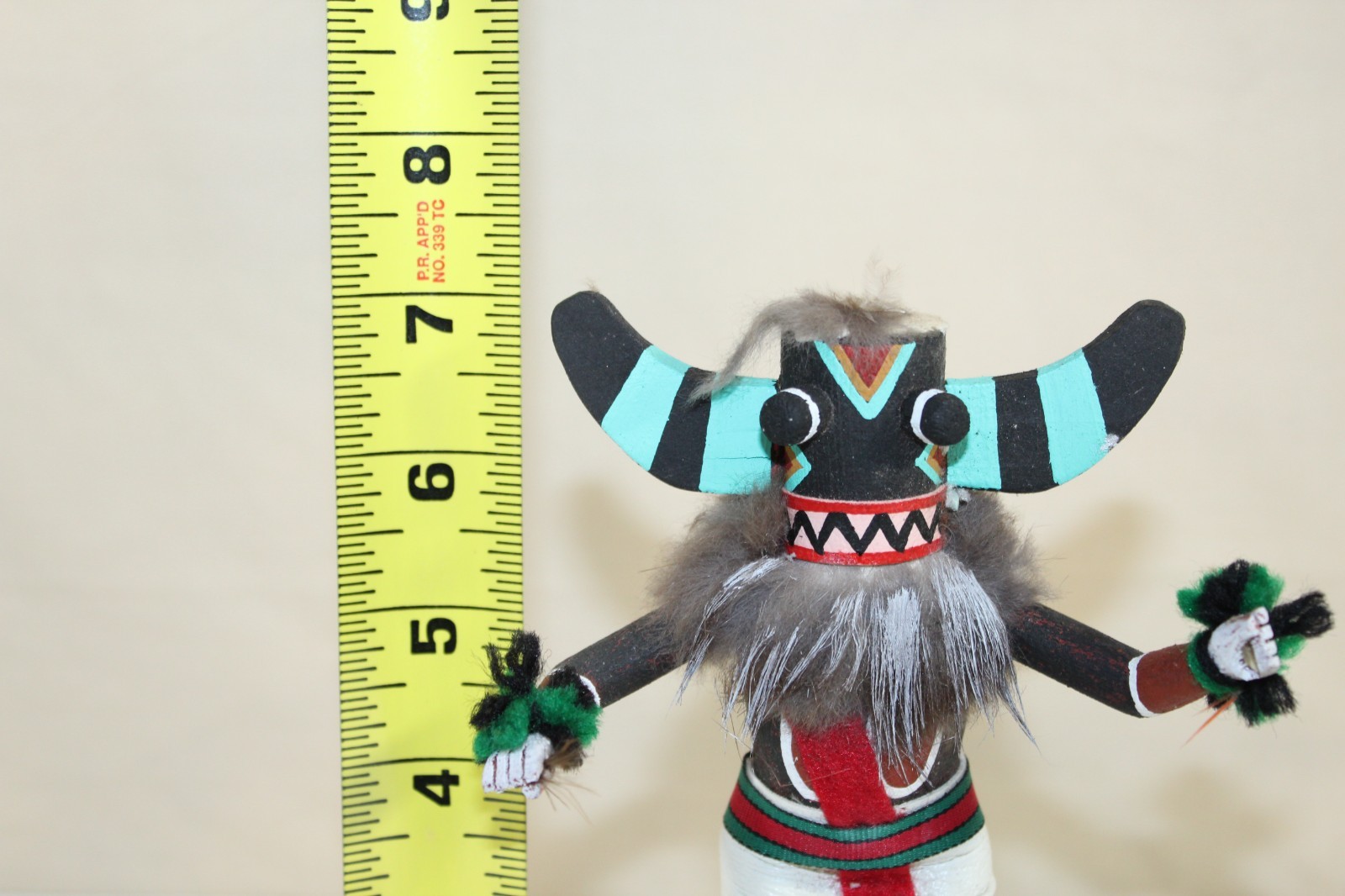 Vintage Hopi Pueblo 7.25" Kachina Doll "Broad Face" Signed C. King