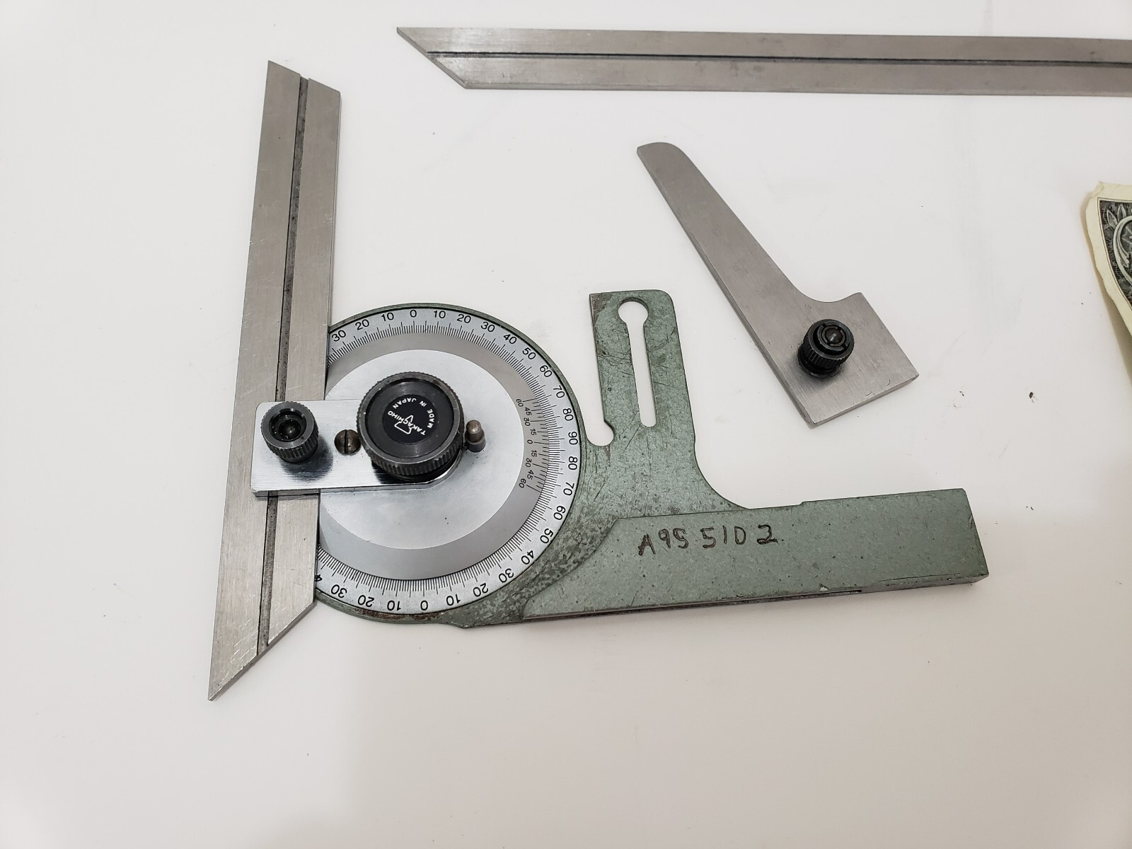 Takachiho Seiki Bevel Protractor Professional - Tokyo, Japan - In Wooden Box Set