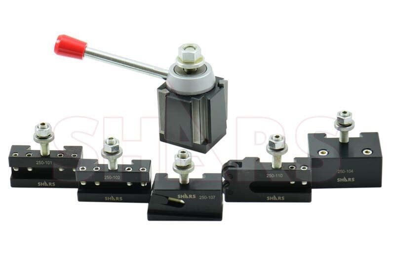 Shars 6 - 12" CNC AXA Wedge Quick Change Tool Post Set 250-111 + Certificate #}