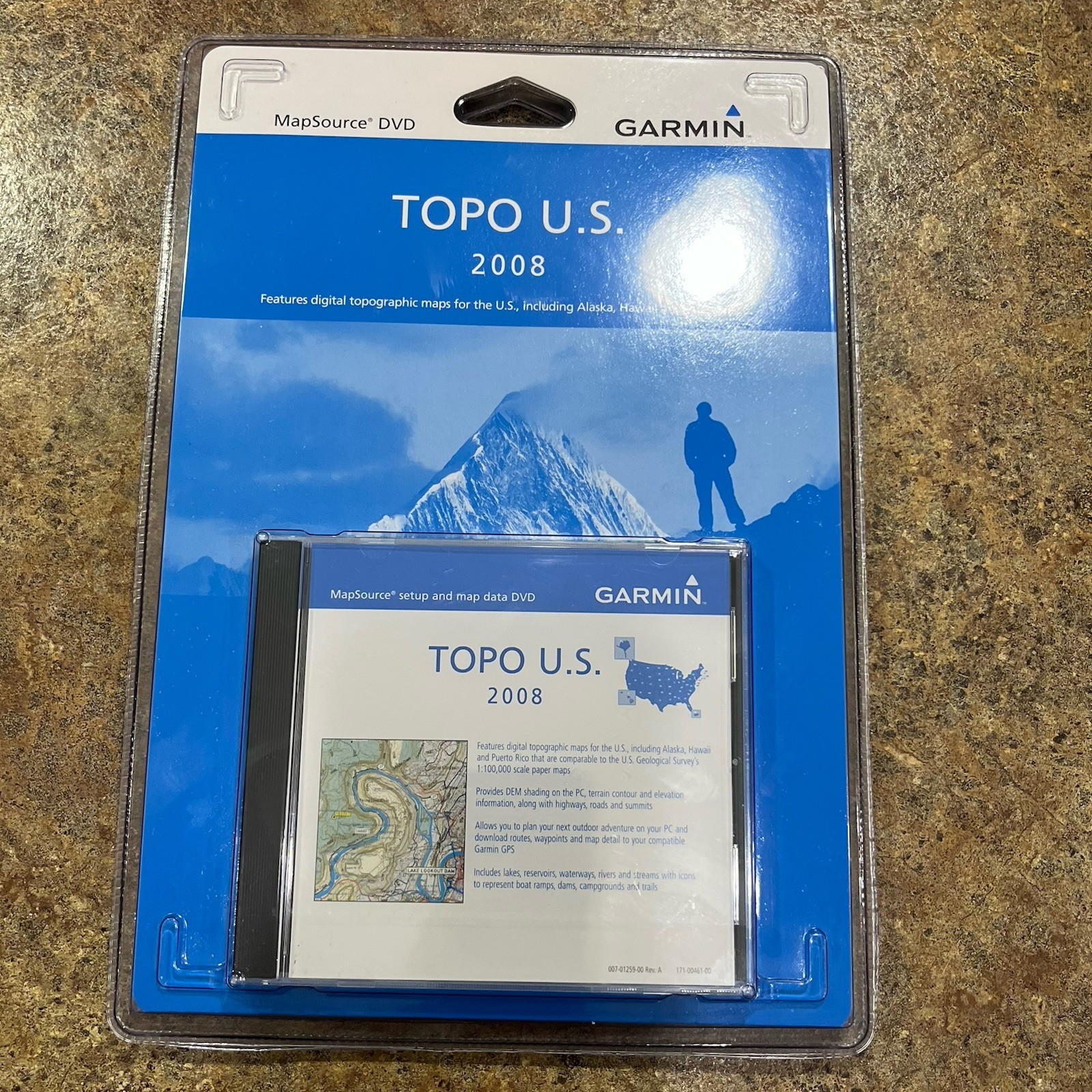 Garmin TOPO USA 2008 DVD MAPSOURCE SETUP DATA GPS MAPS Brand New