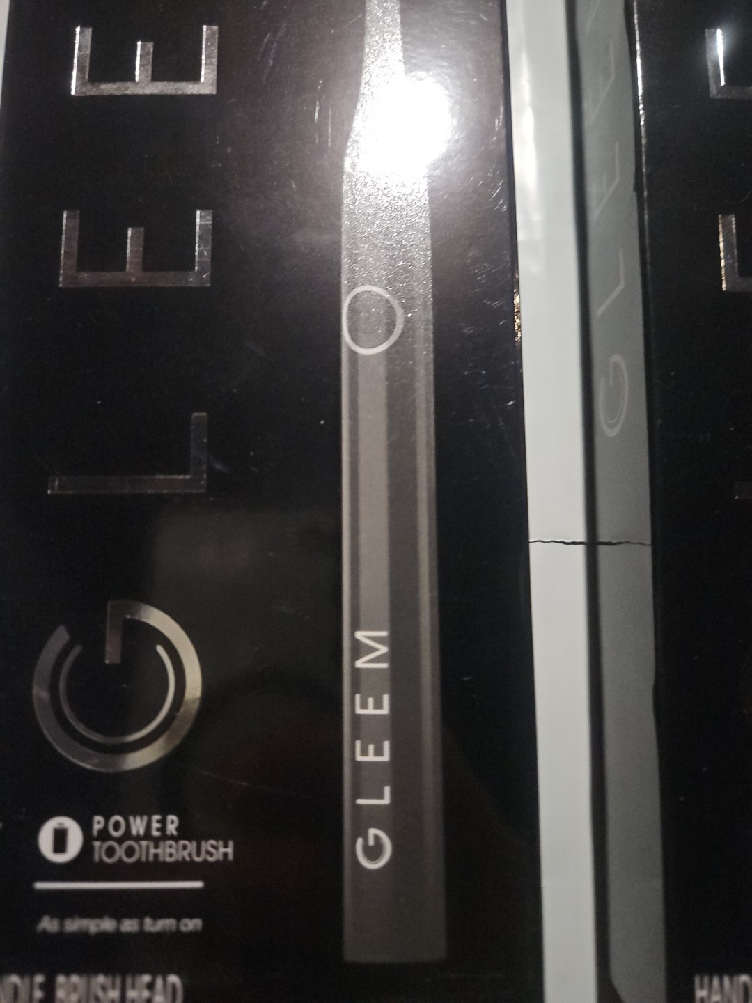 Lot of 2 Gleem Electric Power Toothbrush Battery Black Free S&H Factory Sealed
