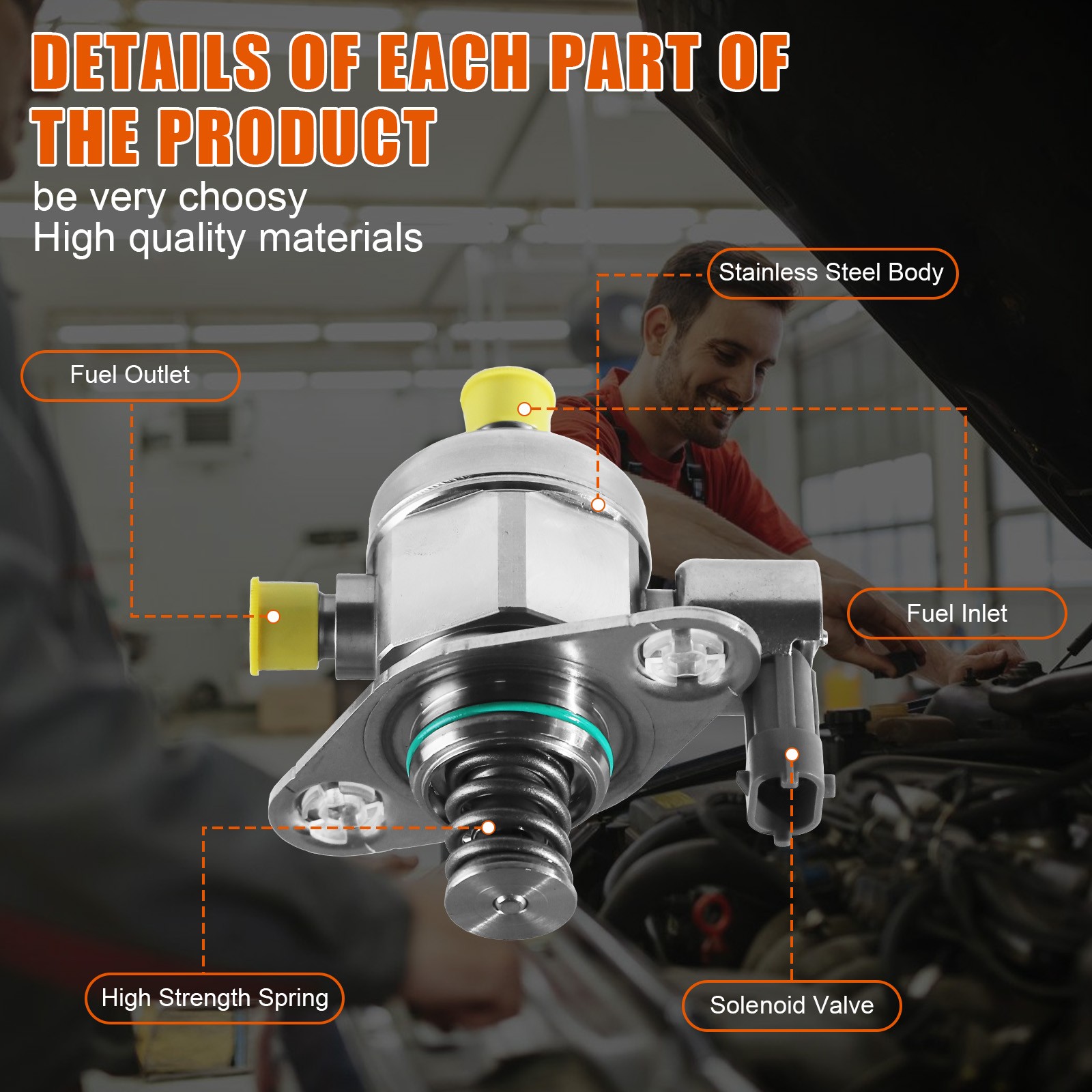 High Pressure Fuel Pump 12614934 12626234 For Buick Enclave Chevy Traverse 3.6L