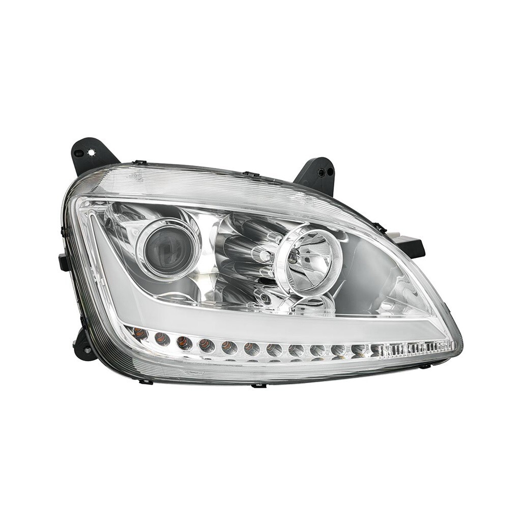 LED Position Headlight w/ Sequential Signal f Peterbilt 579/587-Chrome-Passenger