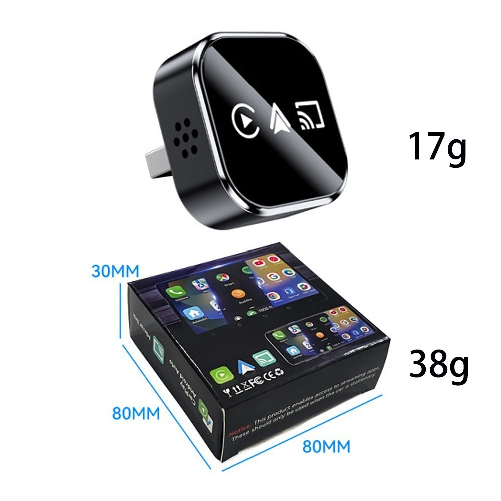 2026 Carplay Adapter Wired to Wireless CarPlay Android Auto Mirror Link 4-IN-1