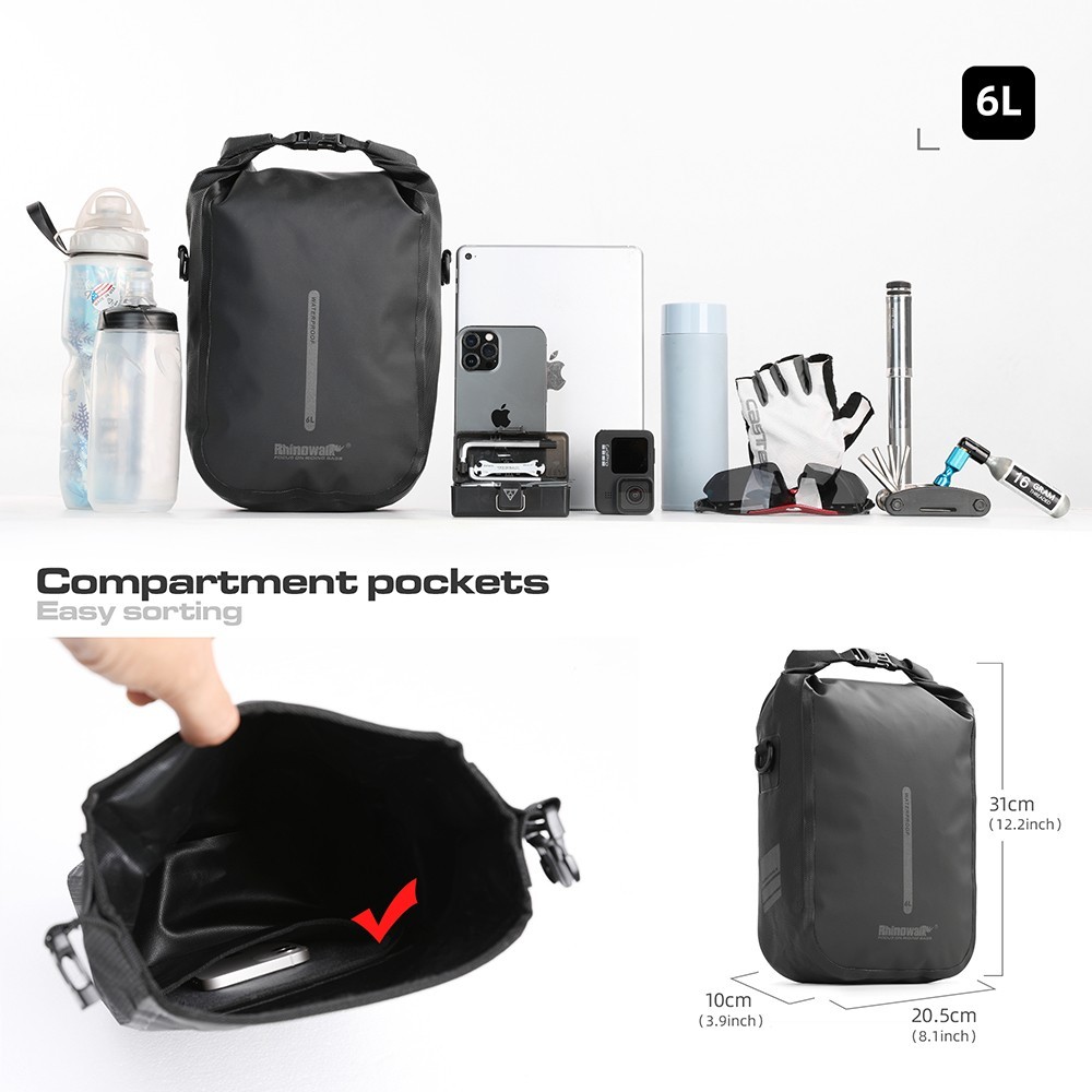 Rhinowalk Electric Scooter Front Bag Quick-Release Waterproof 6L Bike Fork Bag