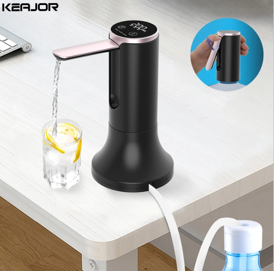 1pcs Electric Water Gallon Bottle Pump Foldable Automatic Rechargeable Dispenser