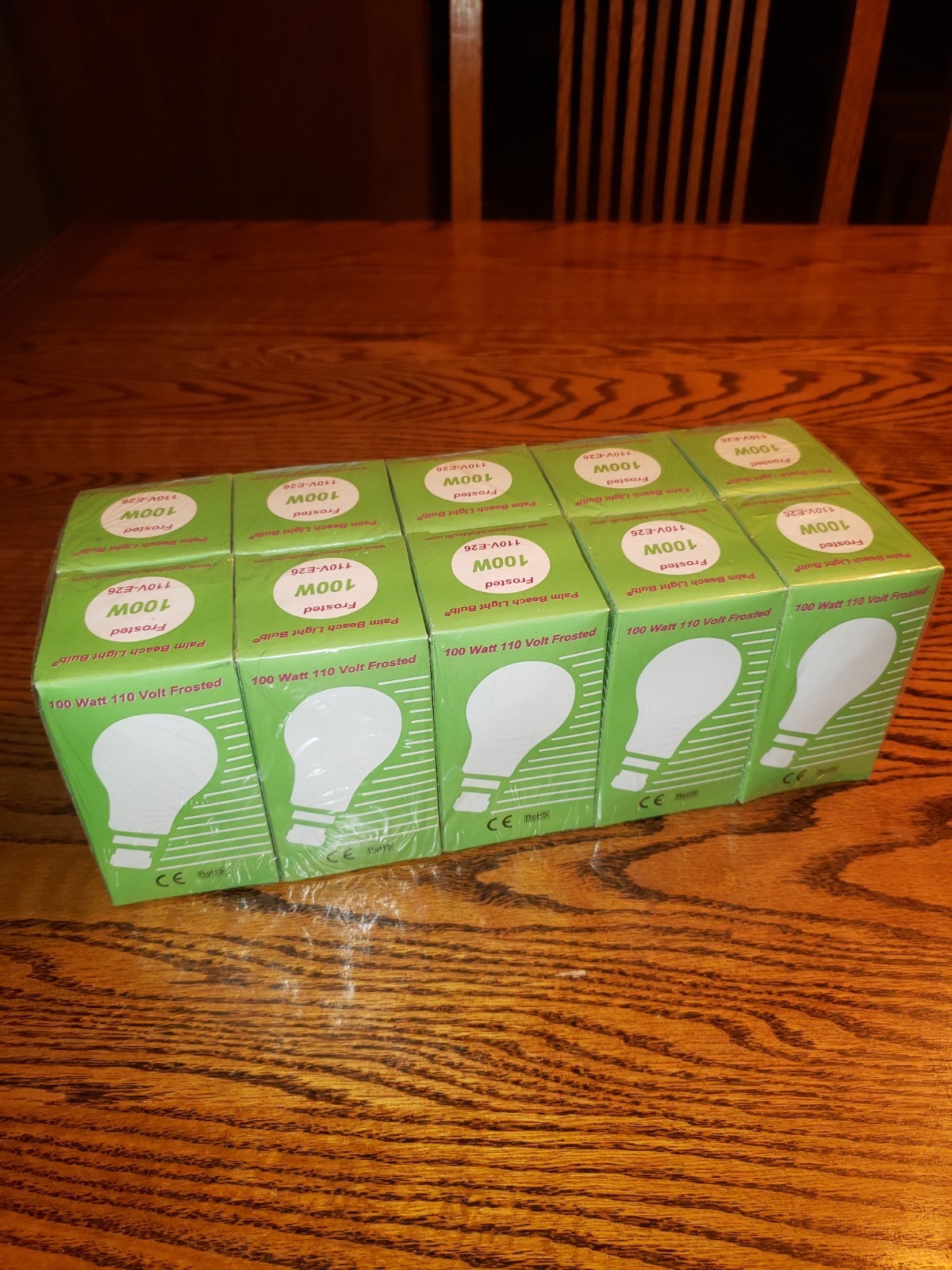 10 pack of 100 watt incandescent lightbulbs