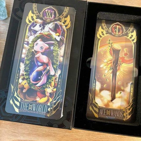 Pokemon (pocket monster) 78 tarot card deck - gold foiled - Poke Box