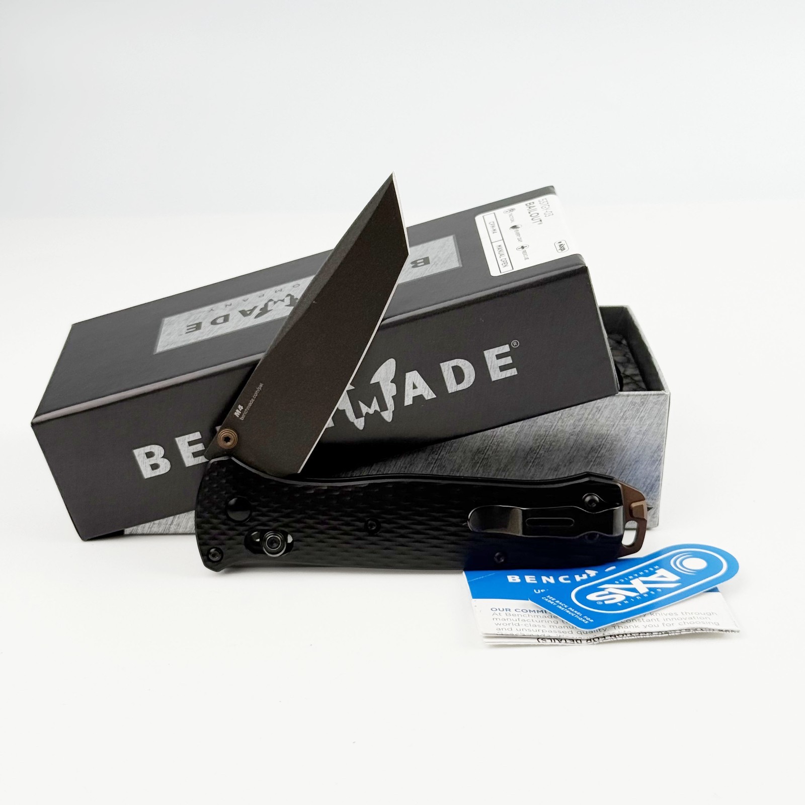 Benchmade 537GY-03 Bailout Black Aluminum CPM-M4 Folding Knife