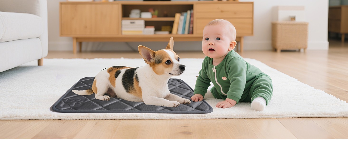 Dog Cooling Mat, Ice Silk Self Cool Pad for Dogs and Cats (35"x24", Black)