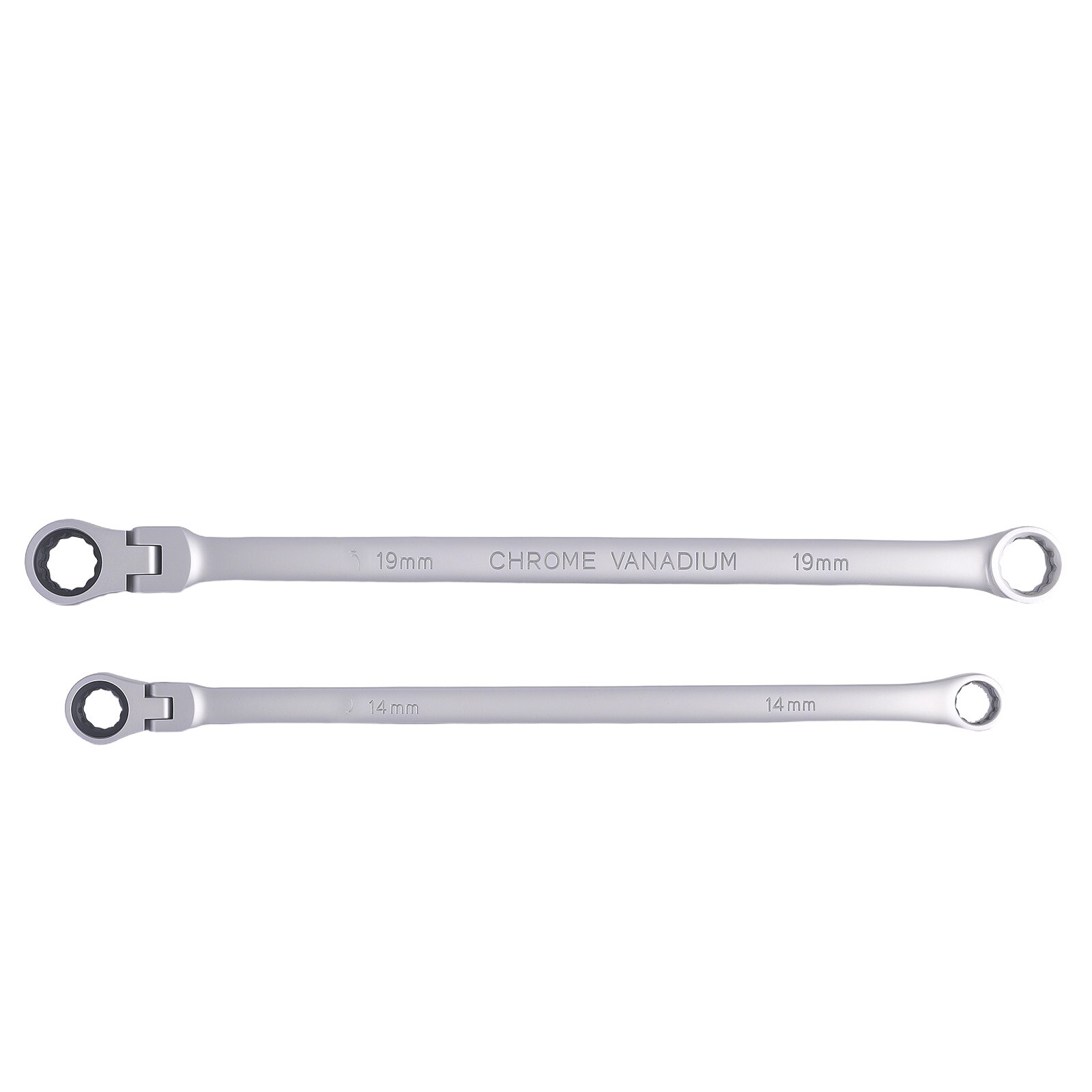 27pc Extra Long Flex Head Ratcheting Wrench Set 8-22mm 25 Sockets Steel Tools