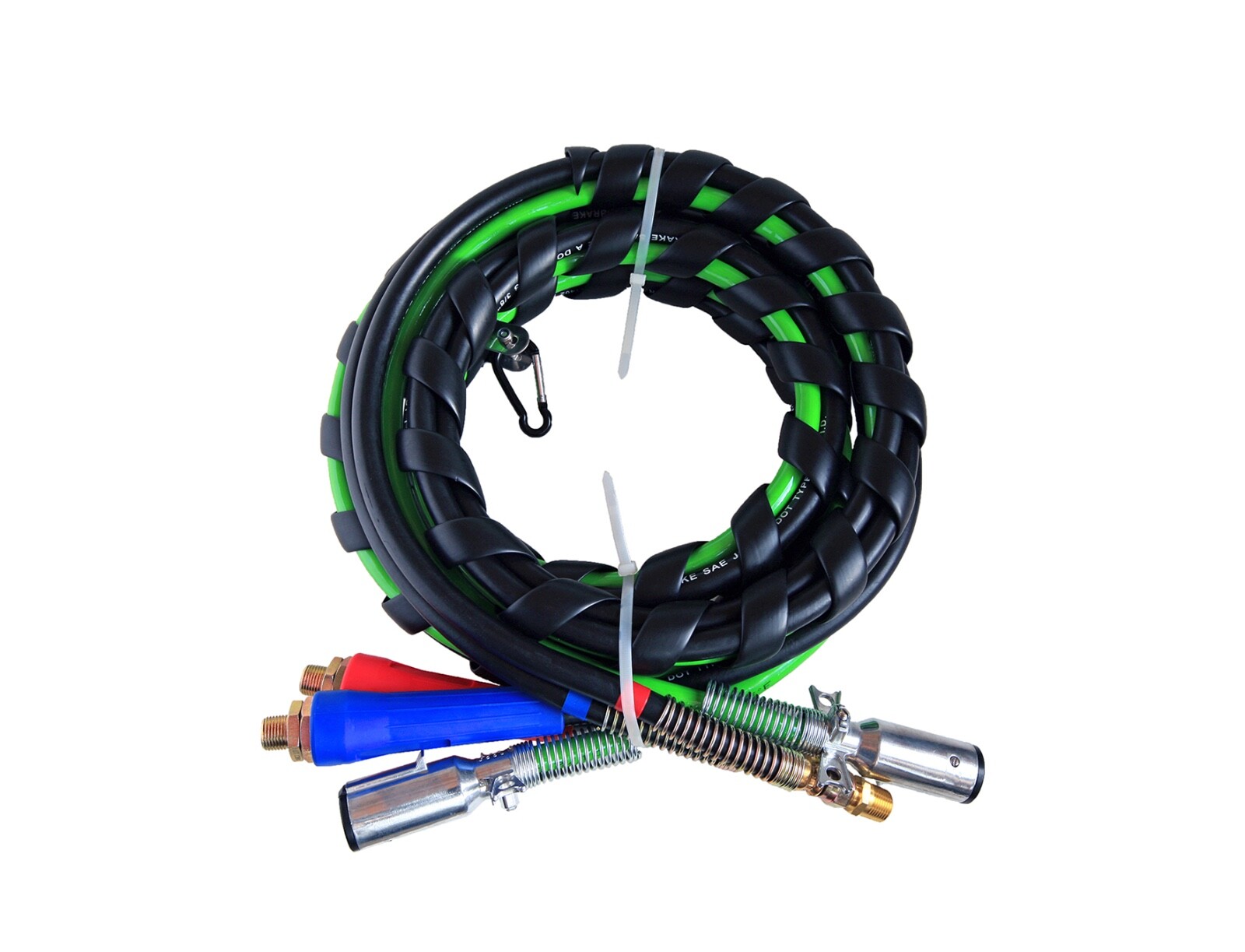 RSTP 12 ft 3 IN 1 ABS Rubber Air Line Hose and 7-Way Electric Assembly Wrap