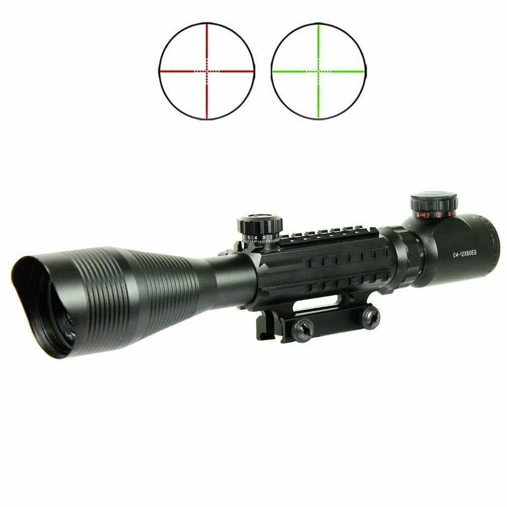 4-12X50 Rifle Scope R/G Mil-dot with Holographic Sight & Red Laser JG8