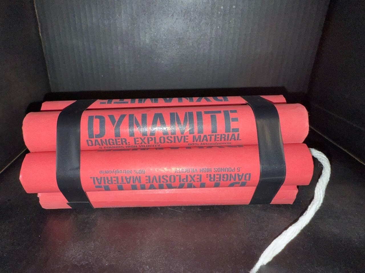 TNT Dynamite Bundle Replica Prop - 7 Sticks 8.25" x 1.3" each Display, Decor