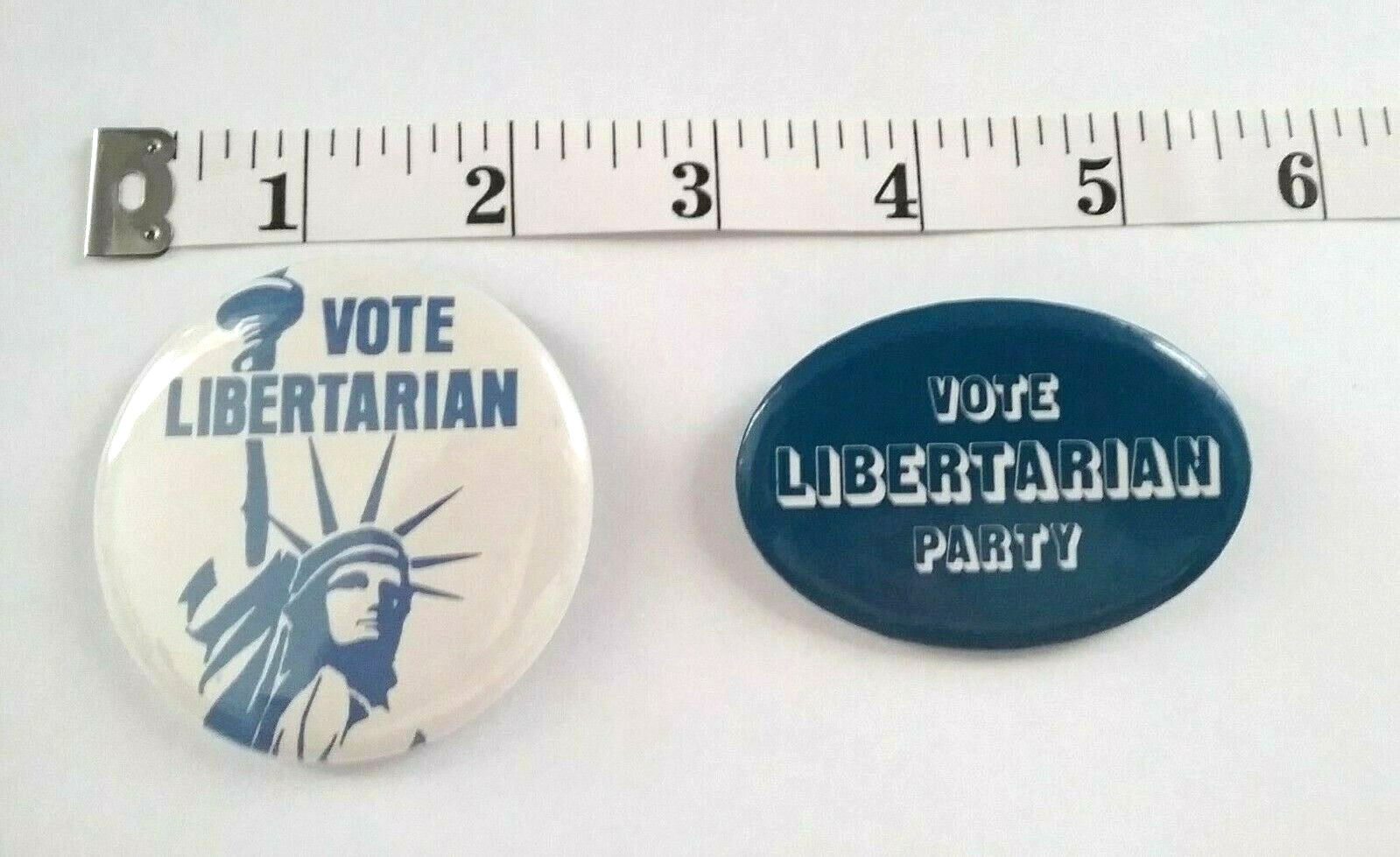 Lot of 2 Vote Libertarian Party Political Election Pin Pinback Buttons