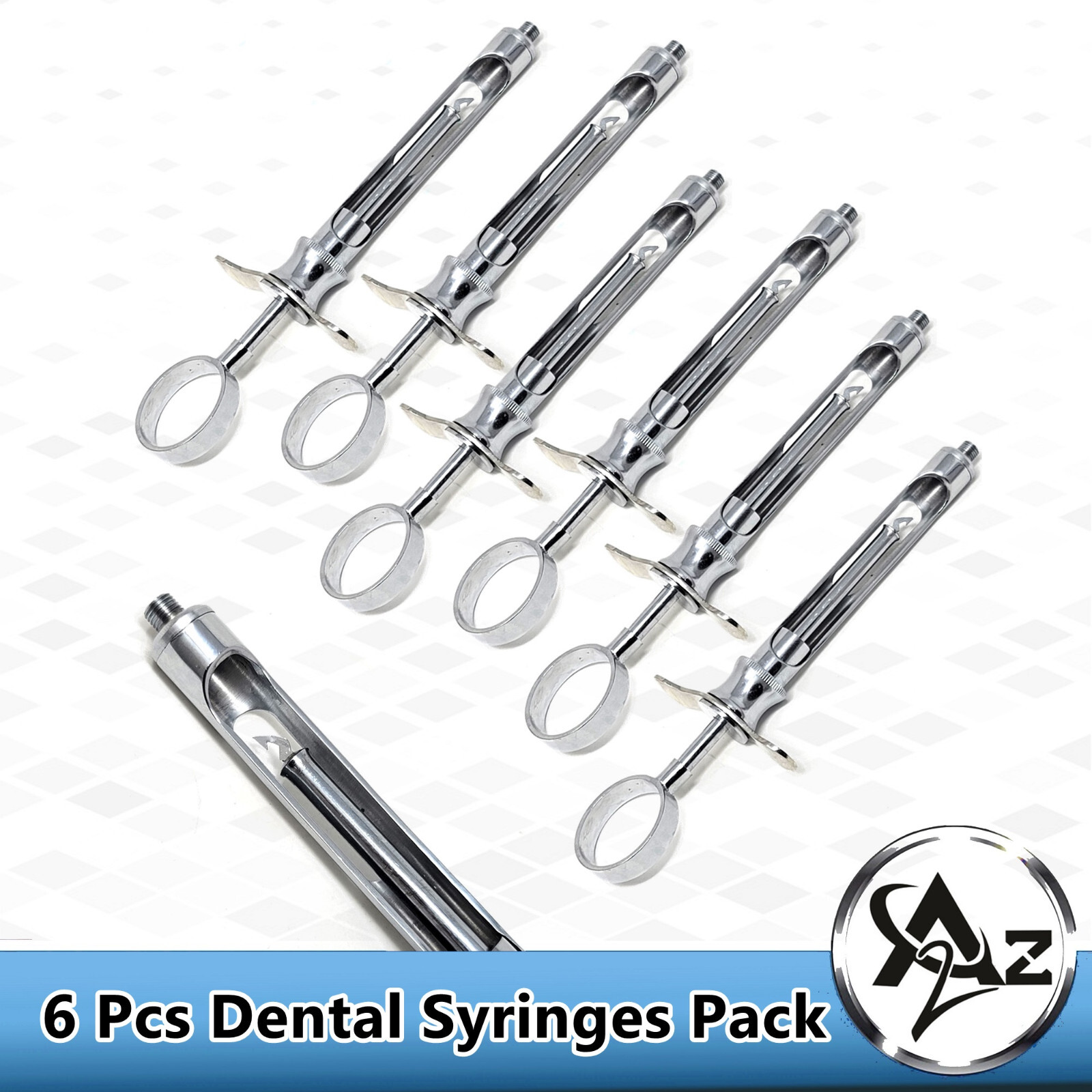 6 German Dental Anesthetic Syringe Self-Aspirating 1.8CC-Dental Instruments-A+