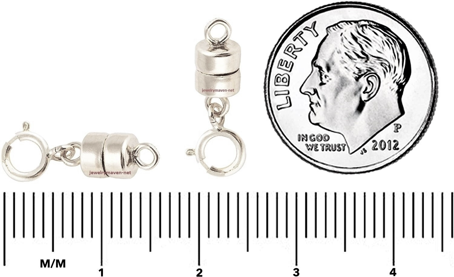 (3) 4.5mm 925 Sterling Silver MAGNETIC CLASP Converter Necklace 5mm Spring Ring