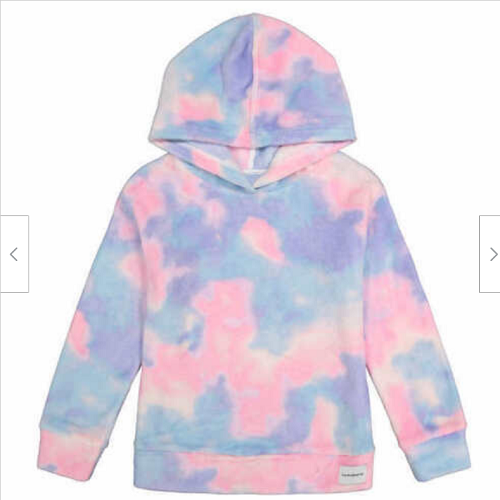 CALVIN KLEIN Girls 2 PC SET PLUSH TOP & LEGGING Tie Dye Multi/Grey (S 7/8) NWT