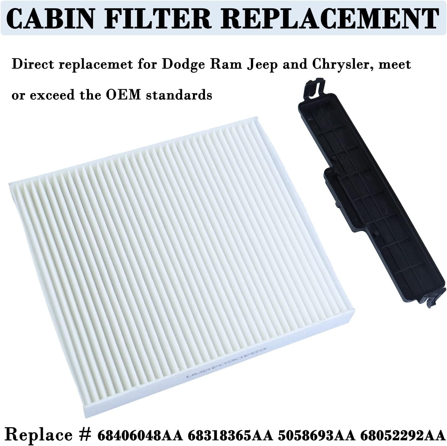 Cabin Air Filter Kit Replacement for Dodge Ram 1500 2500 3500 4500 5500 Repla...