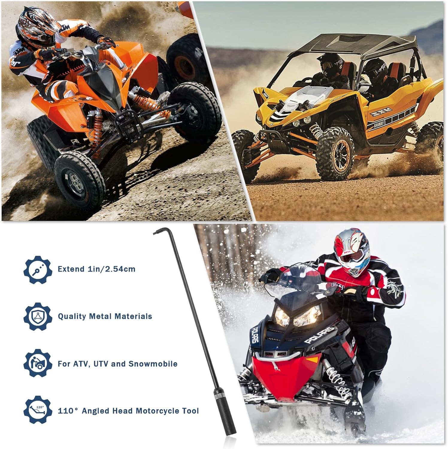 16.34in 110 Degree Carburetor Pilot Screw Adjusting Tool