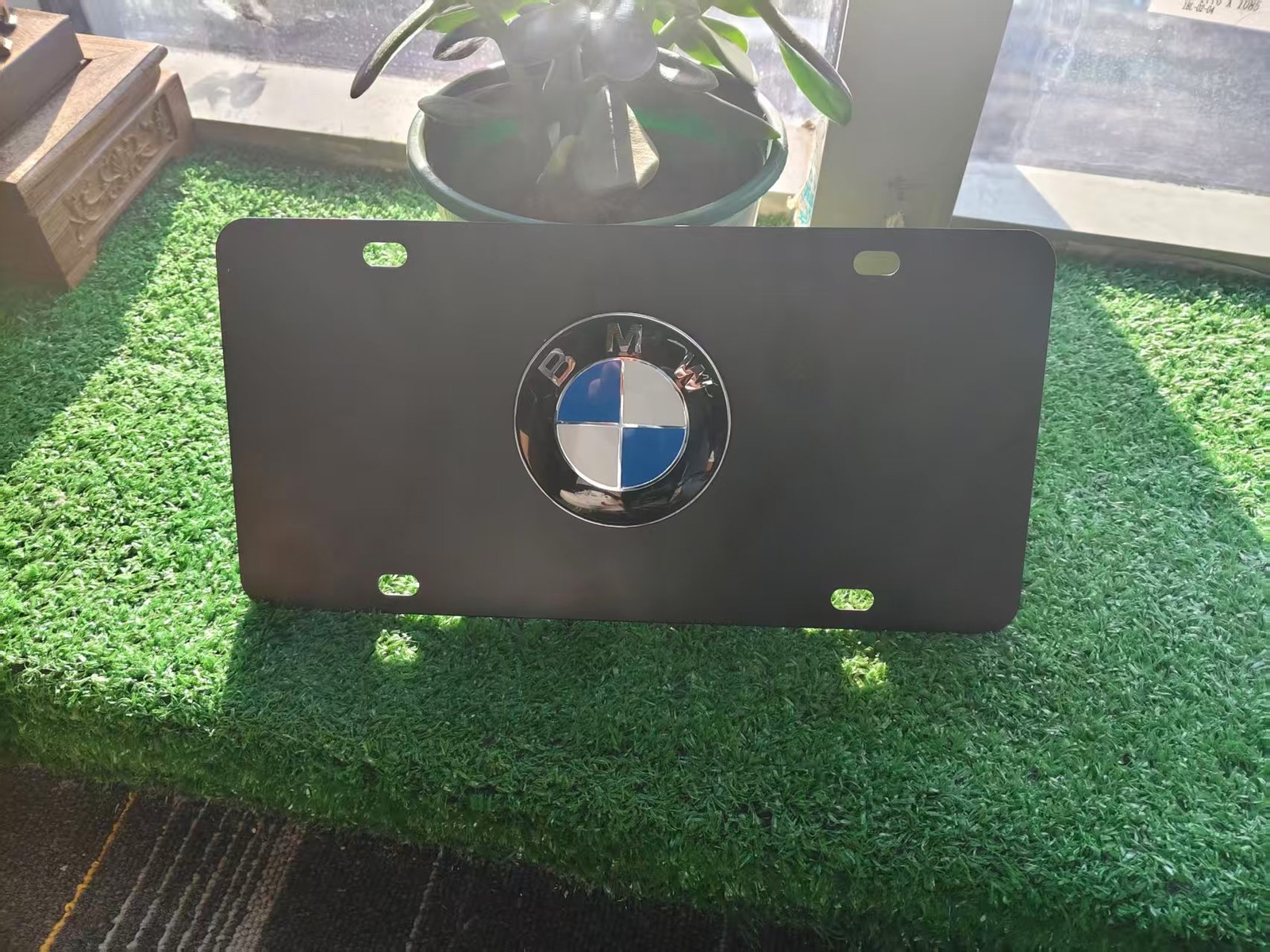 NEW 3D BLACK BMW Style License Plate Raised Emblem 6" x 12" Badge NEW✔️