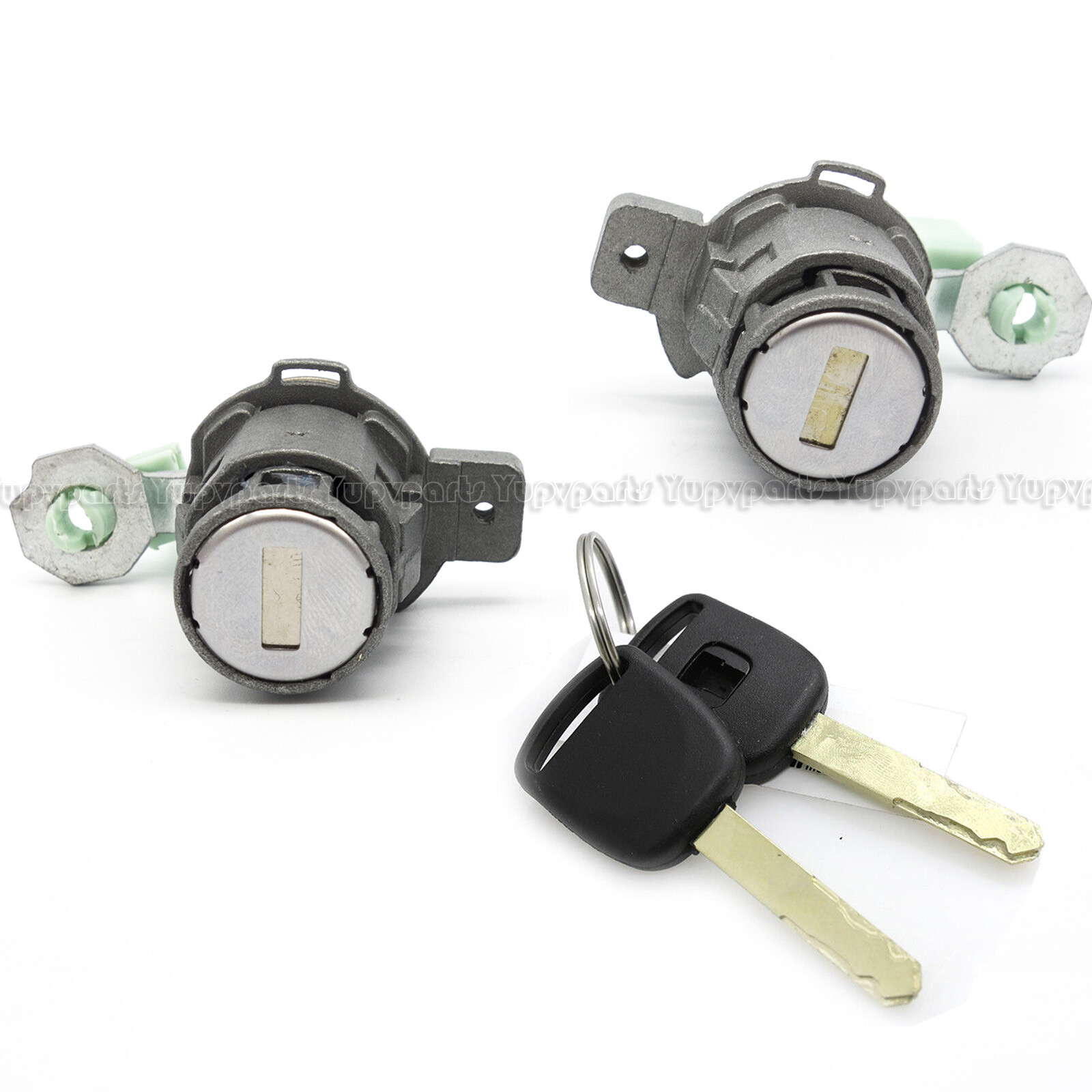 Door Lock Cylinder Key Set For Honda Civic CR-V Element Driver & Passenger Doors