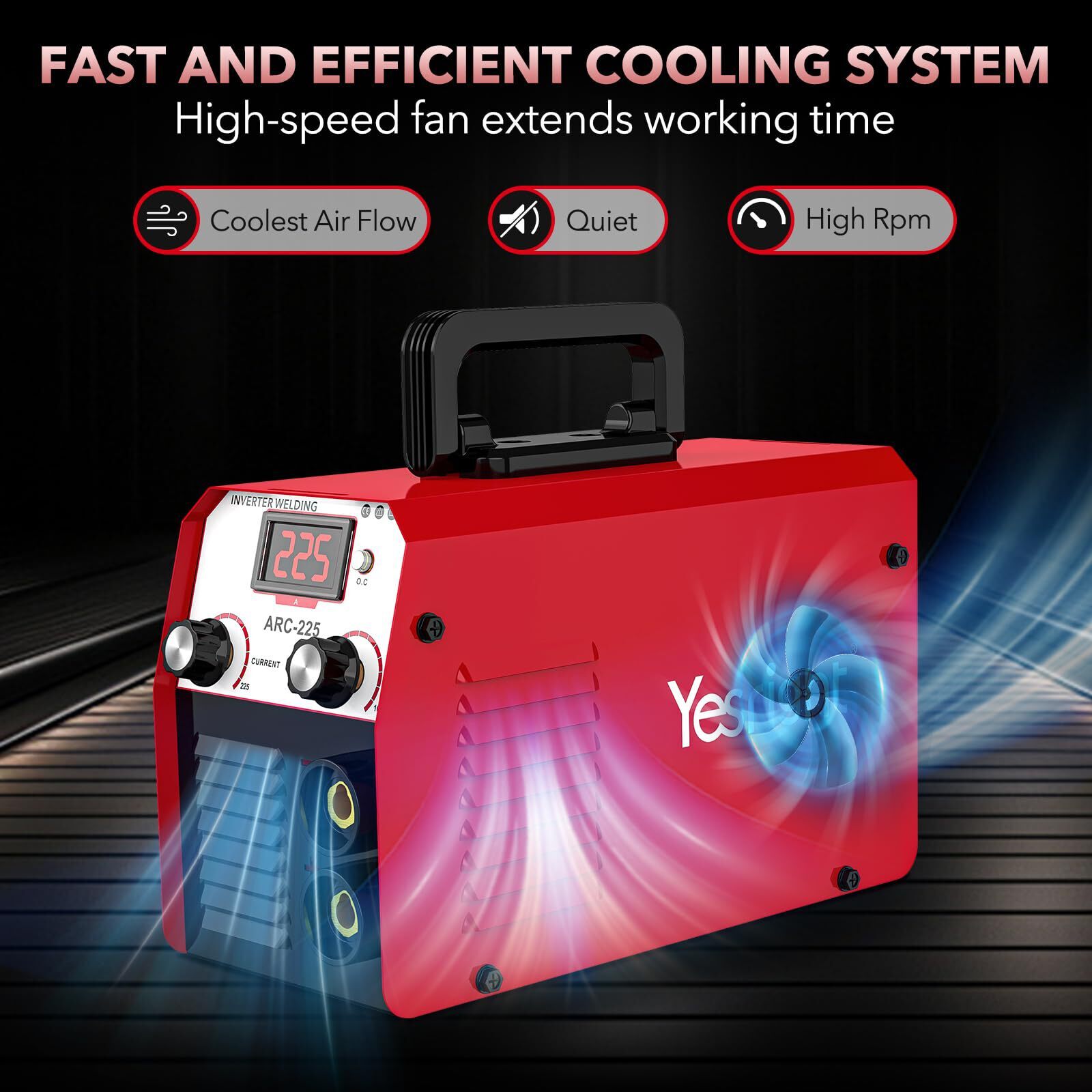 YesRight 225A Dual Voltage 110V/220V Portable Stick Welder