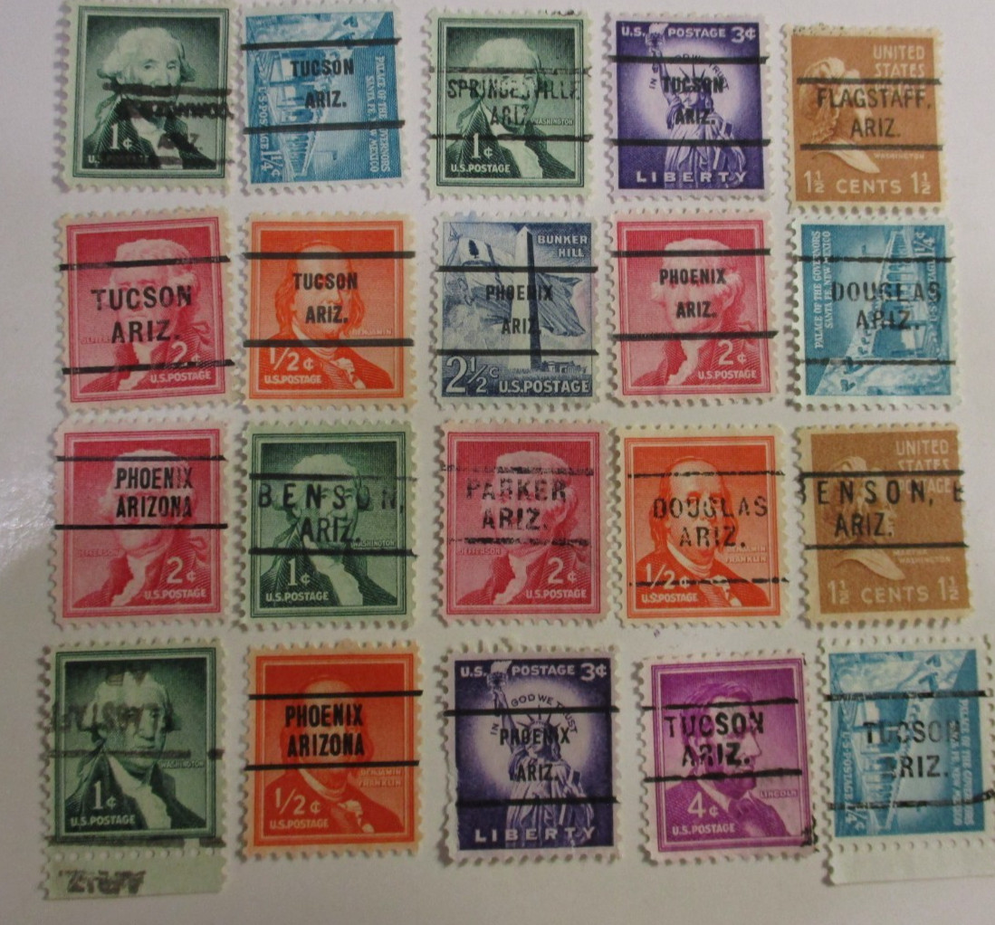 PRECANCEL (20) DIFFERENT  "ARIZONA   PRECANCEL"  PSS#MIXED"