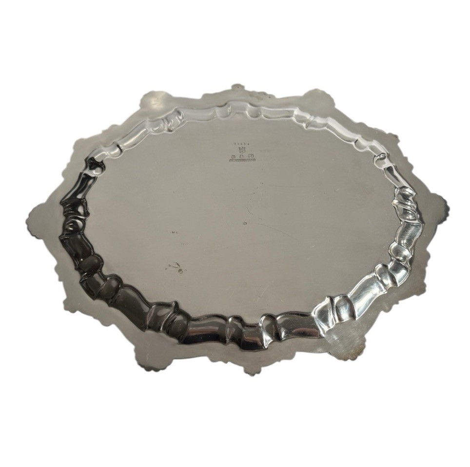 Antique Elkington Silver Plate Salver Tray