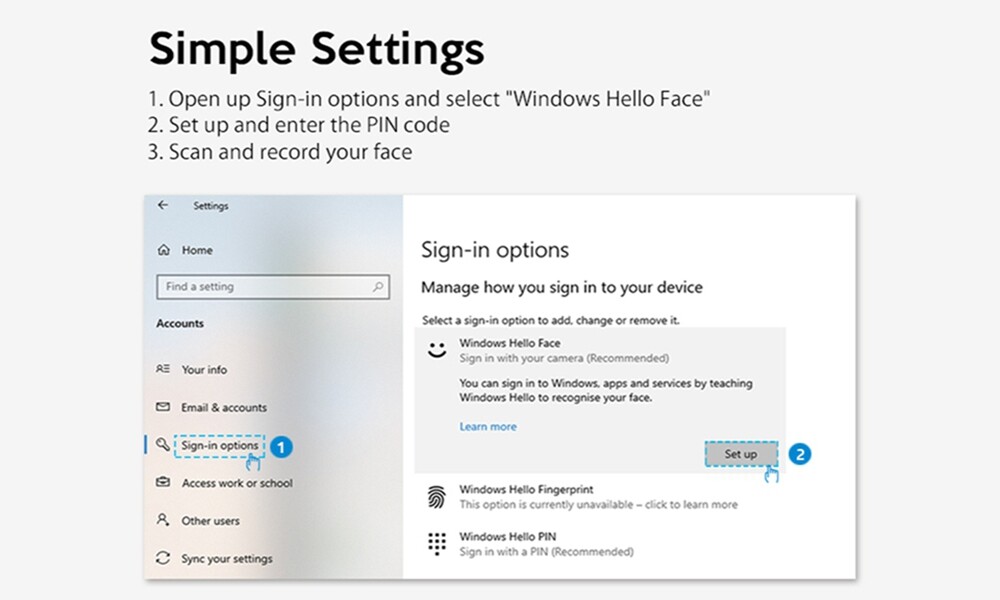 TOALLIN 2K QHD Webcam Auto-Focus Windows Hello Privacy Shutter with Microphone