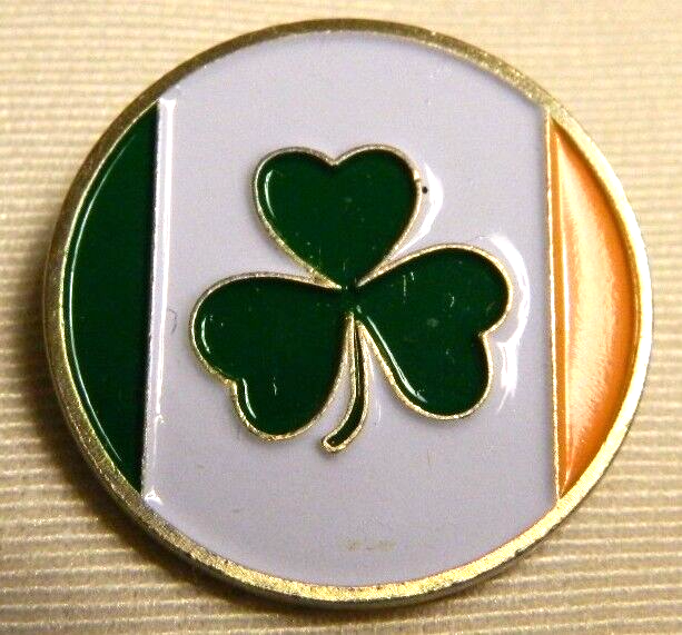 NEW Ireland Flag Irish Lucky Shamrock Clover Golf Ball Marker