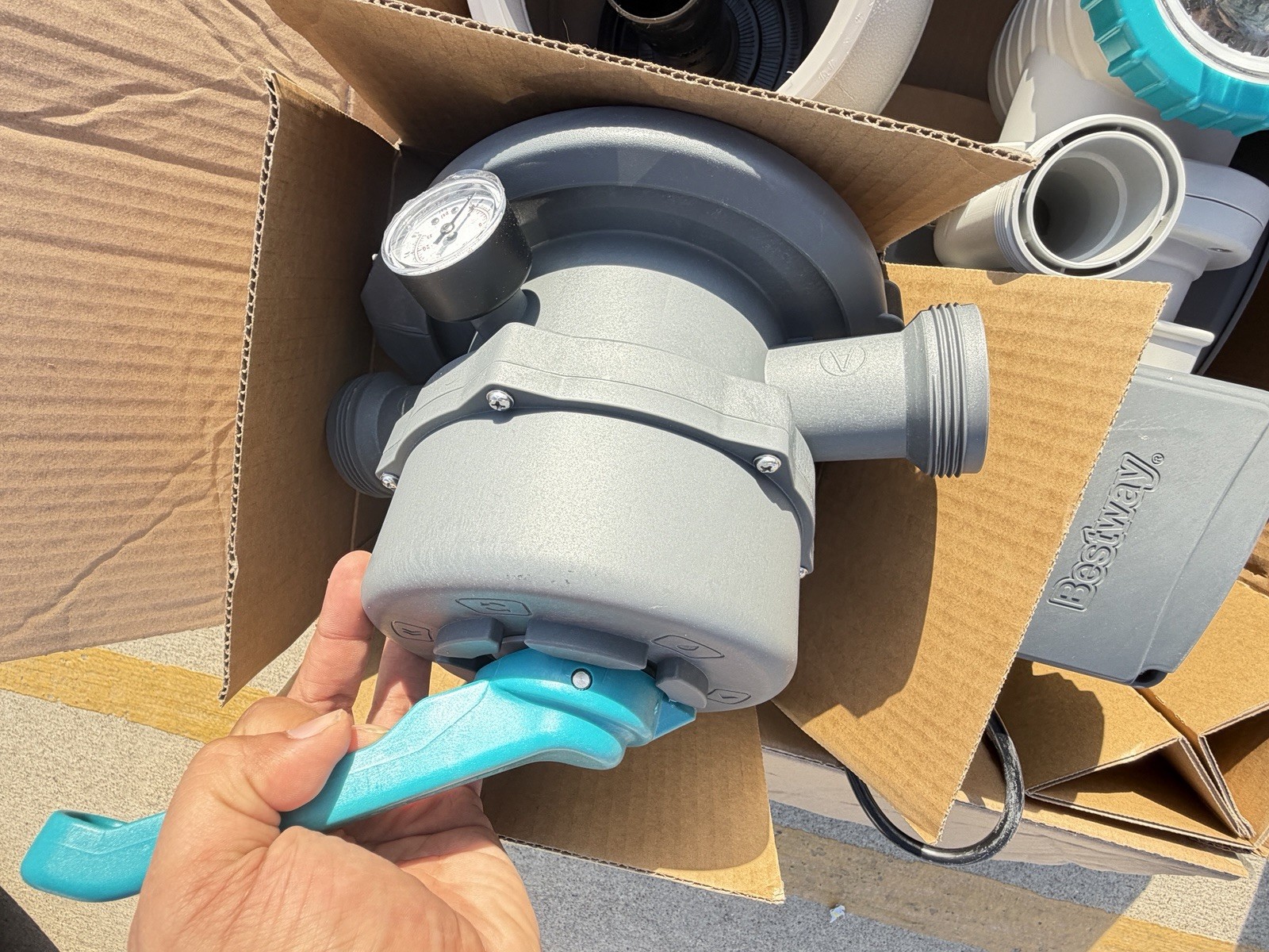 Used Bestway 58498e 1500Gallon Sand Filter PumpFor Above Ground Swimming