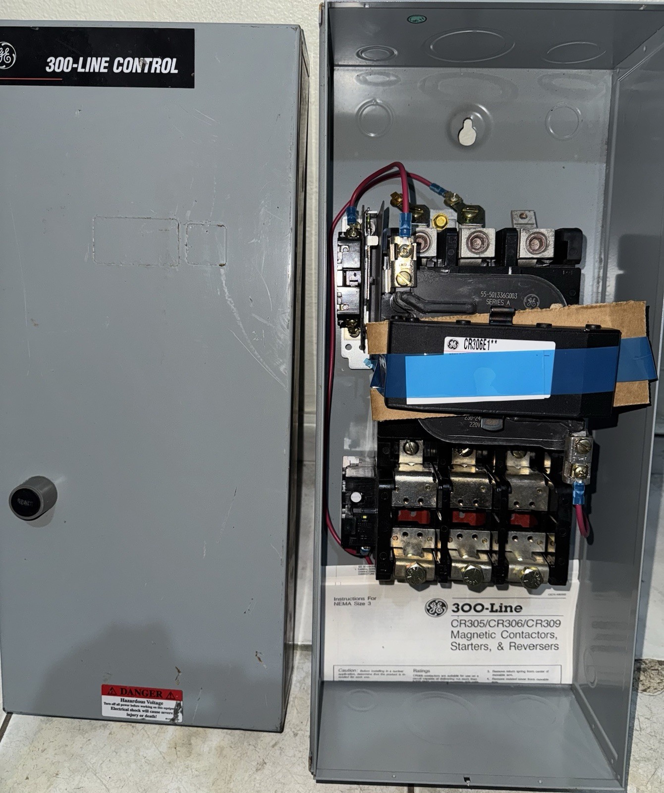 GE CR306E1 NIB Size 3 Starter Nema 1 Enclosure 230V Coil