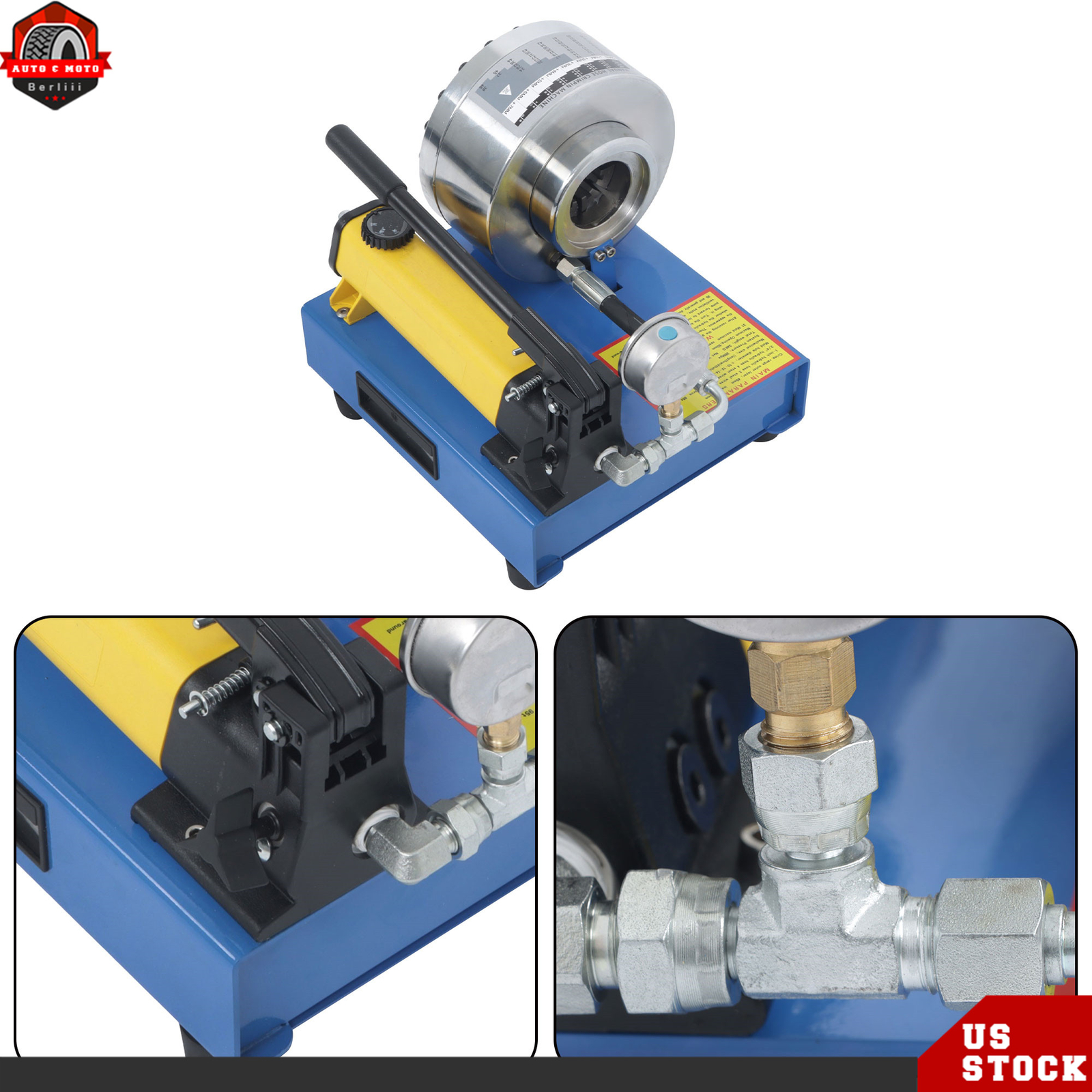 8 Sets Dies Portable Hydraulic Hose Crimper Pipe Crimping Machine