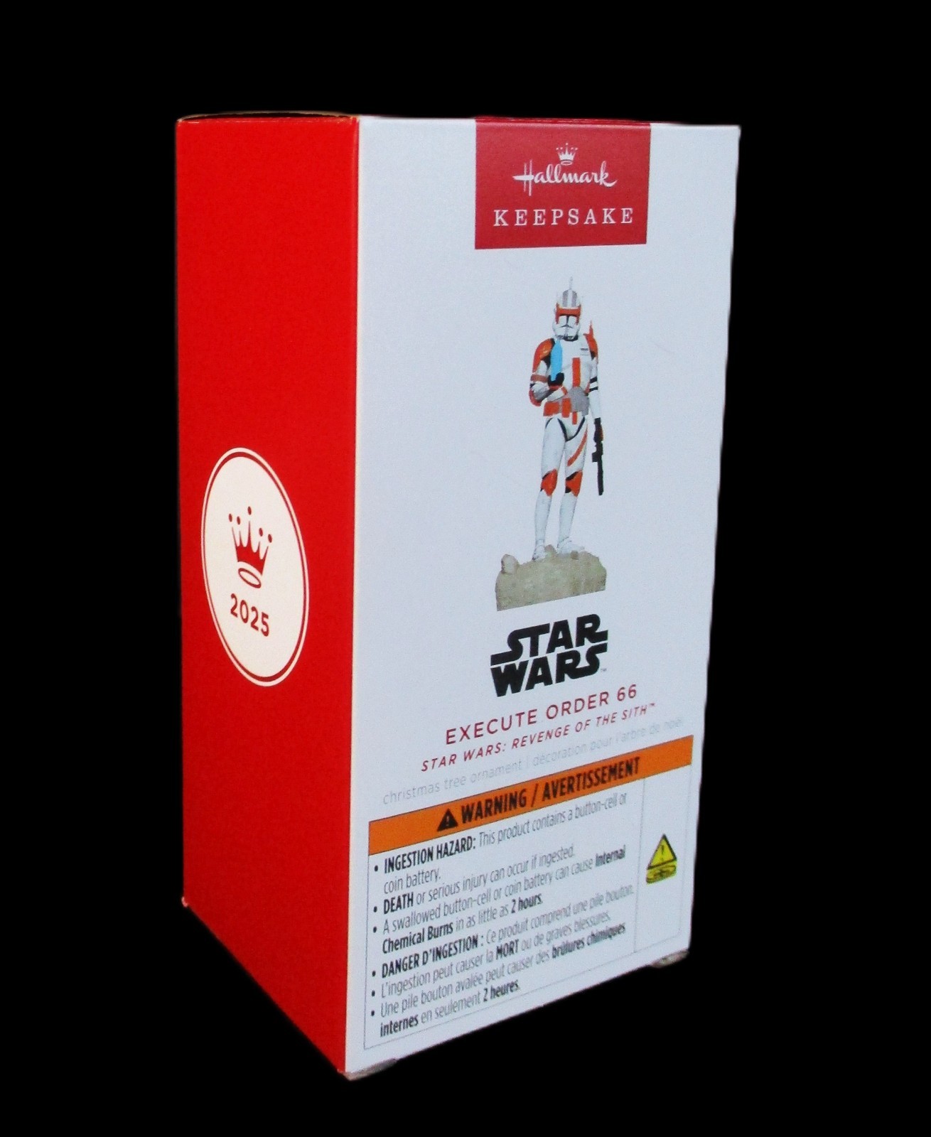 2025 HALLMARK ORNAMENT EXECUTE ORDER 66 STAR WARS REVENGE OF SITH LIGHT SOUND