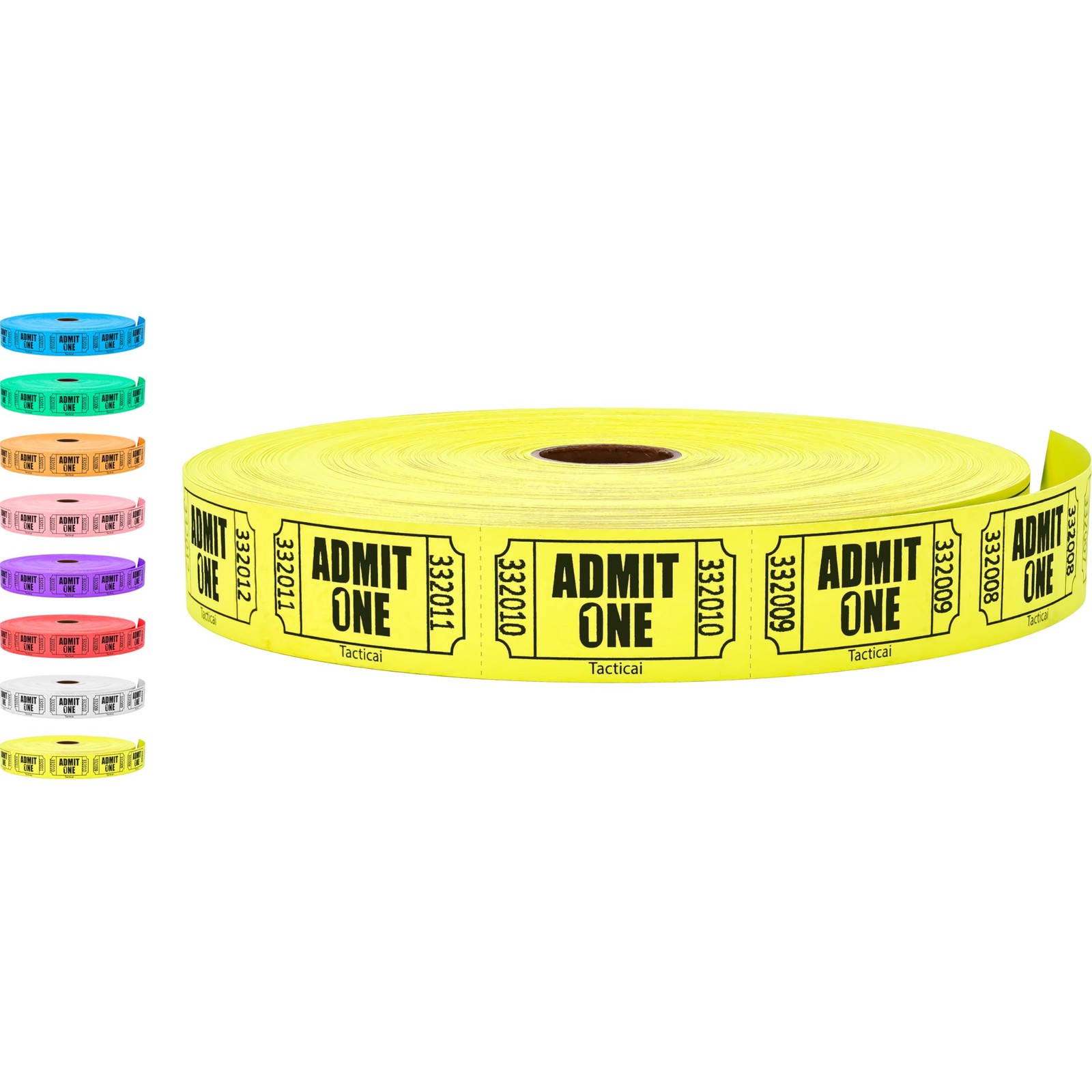 2000 Raffle Tickets, Admit One, Single Roll, Ticket for Events, Entry, Class ...