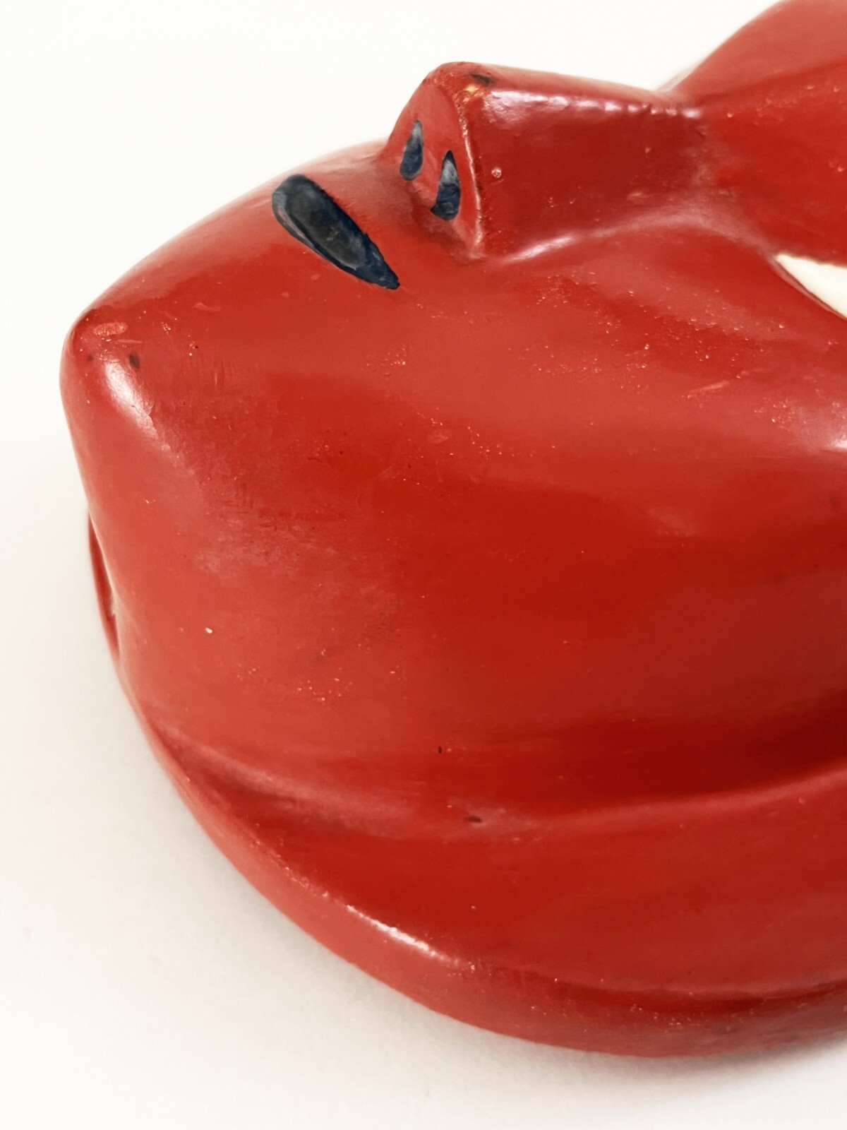 VICTORIANO SALGADO MEXICAN MICHOACAN URUAPAN WOOD MAQUE LACQUER RED COCUCHA MASK