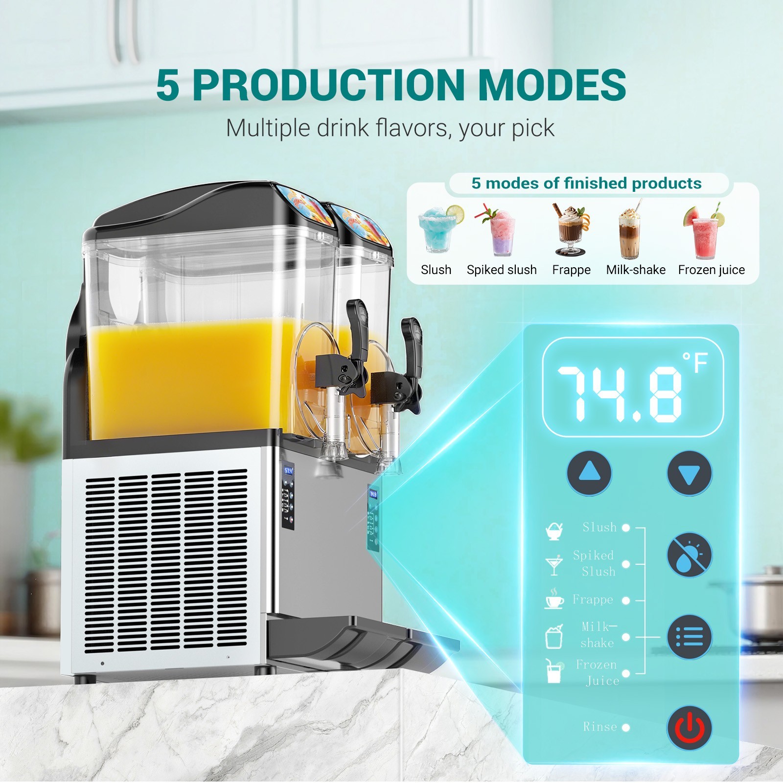 30L Commercial Slushie Machine Margarita Wine Frappe Slush Frozen Drink Machines