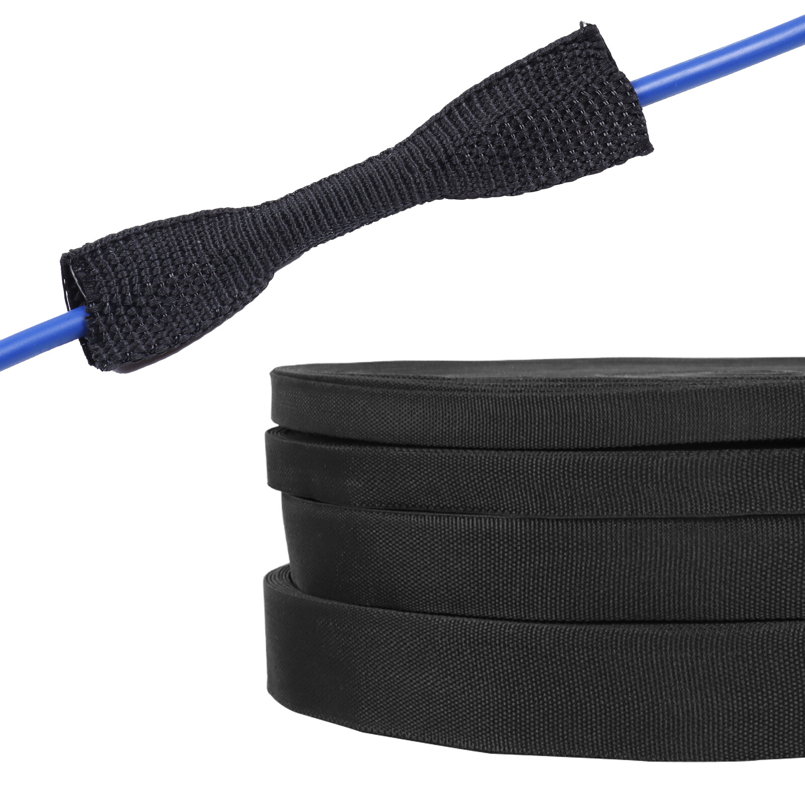 2:1 Braided Heat Shrinkable Sleeving Fabric Cable Wire Harness Abrasion Protect