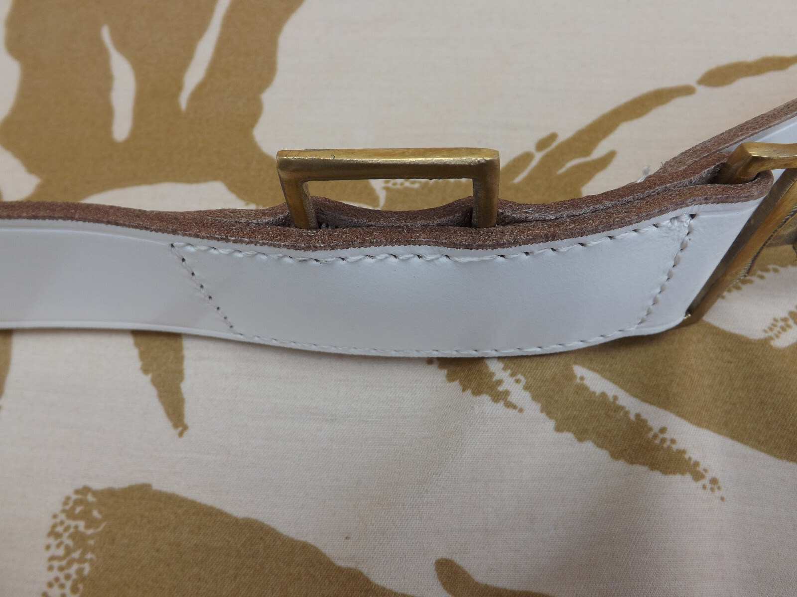 Repro 1870 Valise pattern White Leather Waist belt 24TH Foot Zulu war