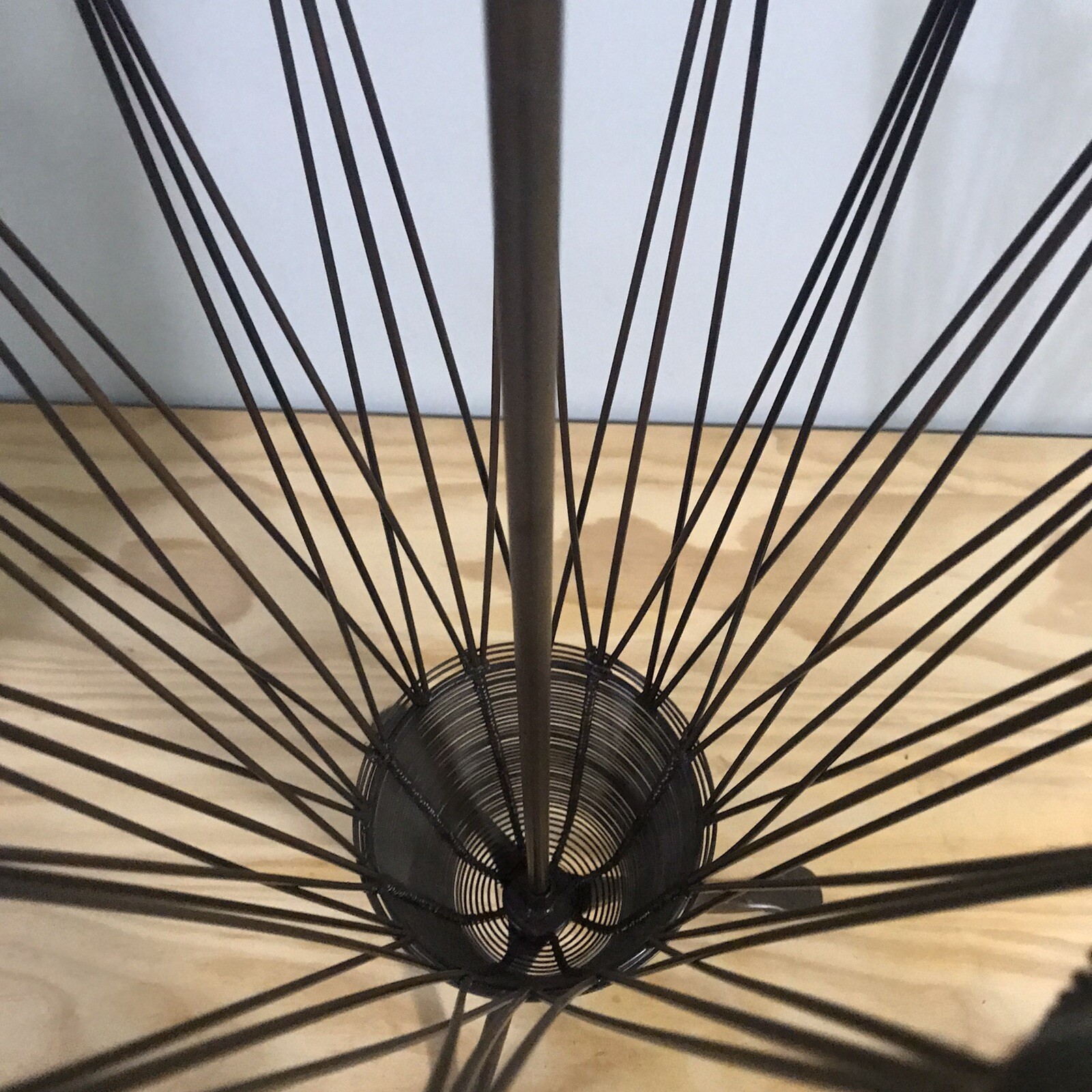 Umbrella Stand Umbrella Shaped Holder Metal wire wood handle 31” Pier 1