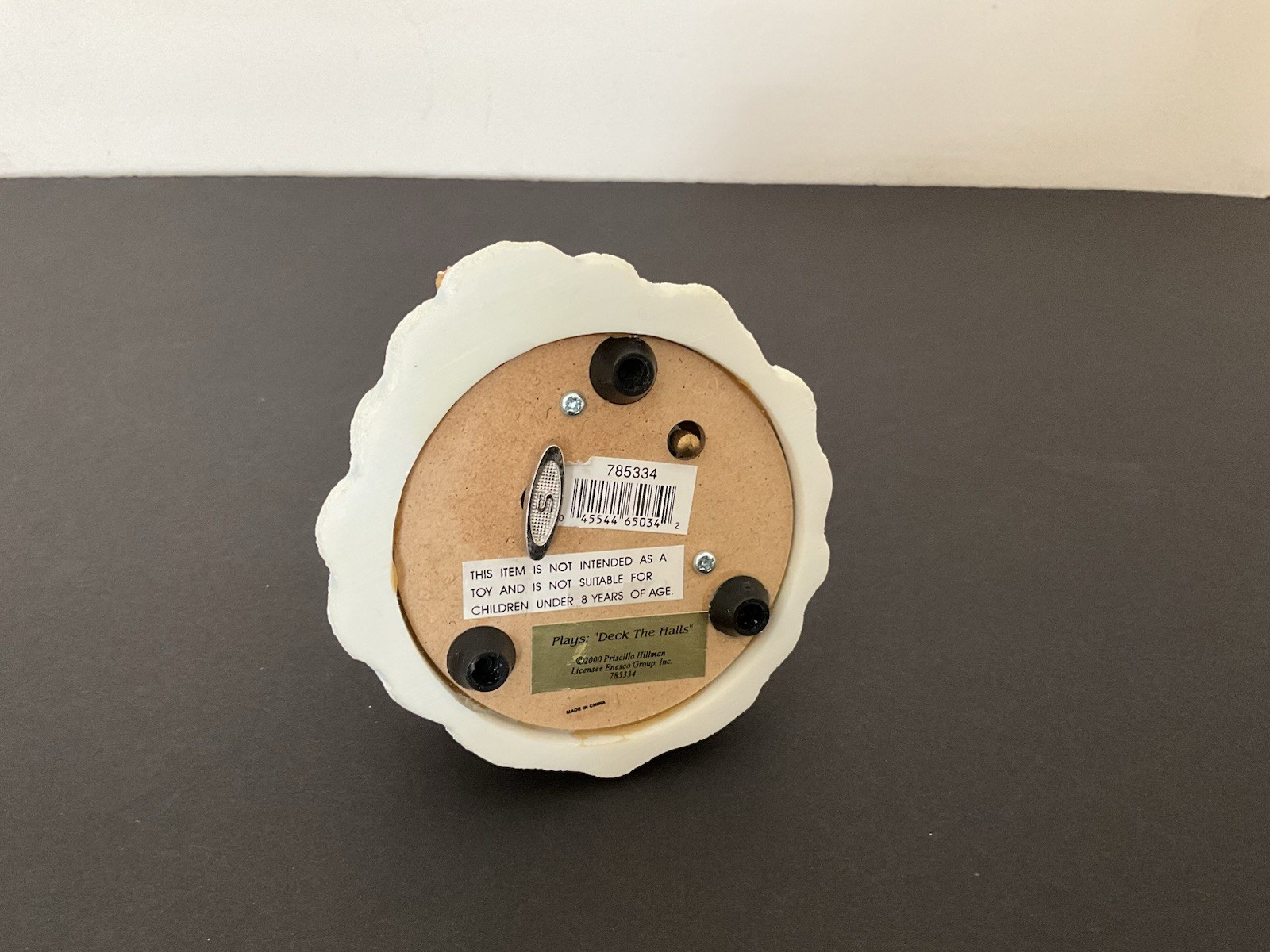 Vintage Cherished Teddies  Wind-Up Music Box. “Deck the Halls”.  No Box , 2000