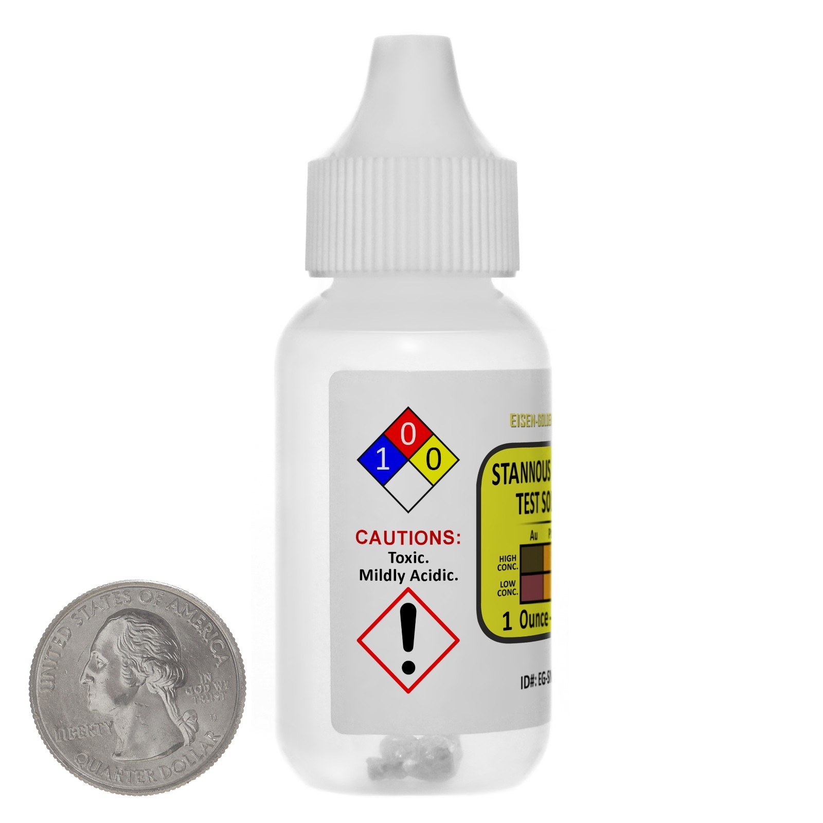 Stannous Chloride Test Solution [SnCl + HCl + H2O] 1 Oz in a Dropper Bottle USA