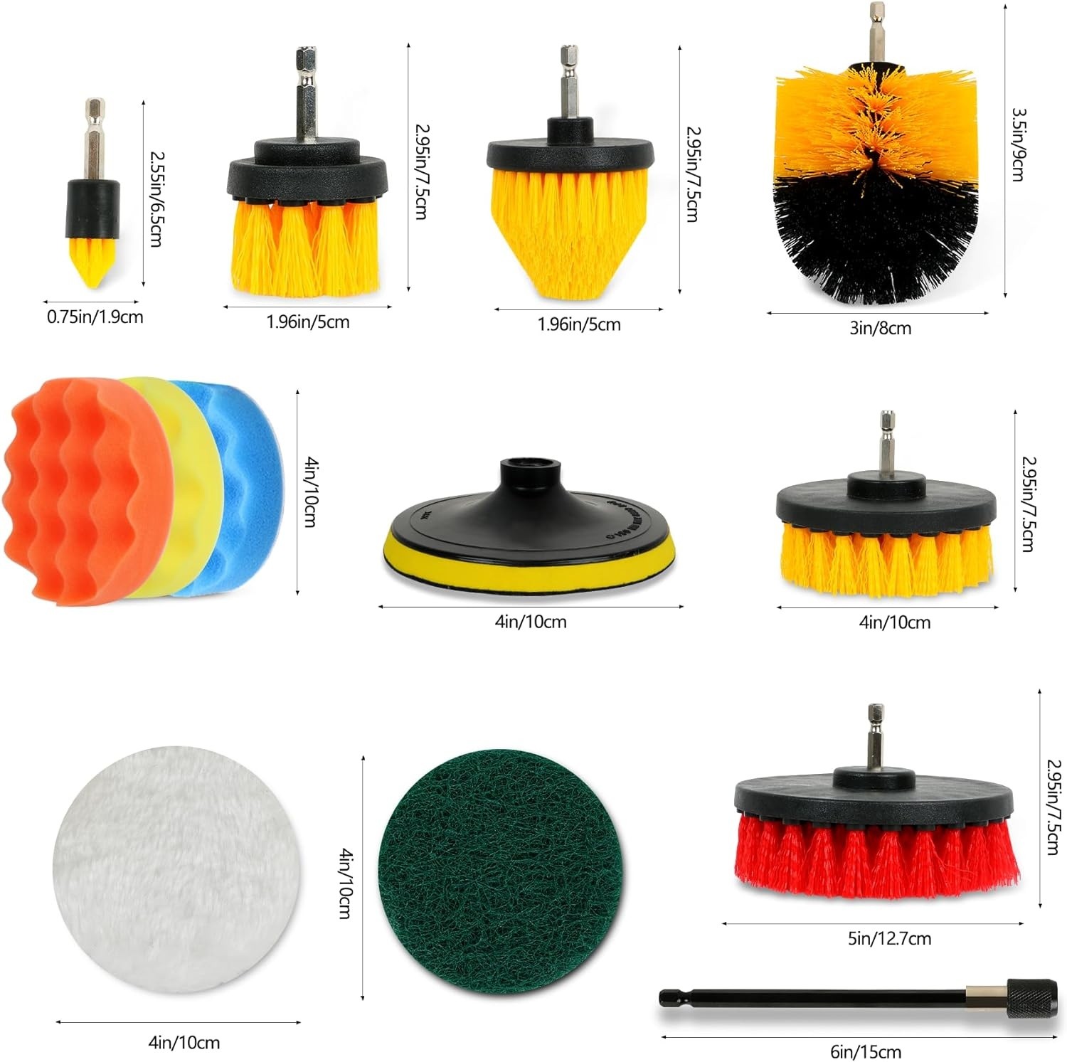 Clean 45-Piece Drill Brush Set Drill not include