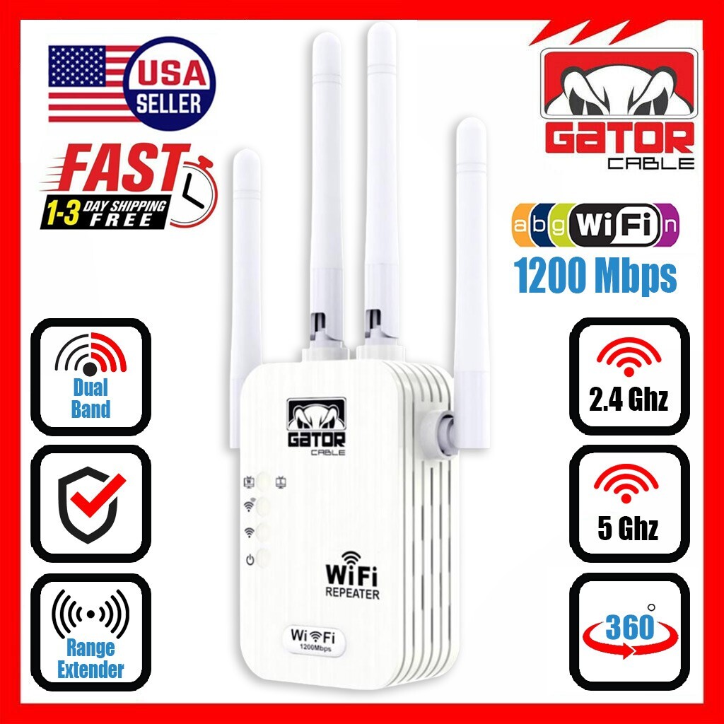 WiFi Range Extender Repeater Wireless Amplifier Router Signal Booster 1200Mbps