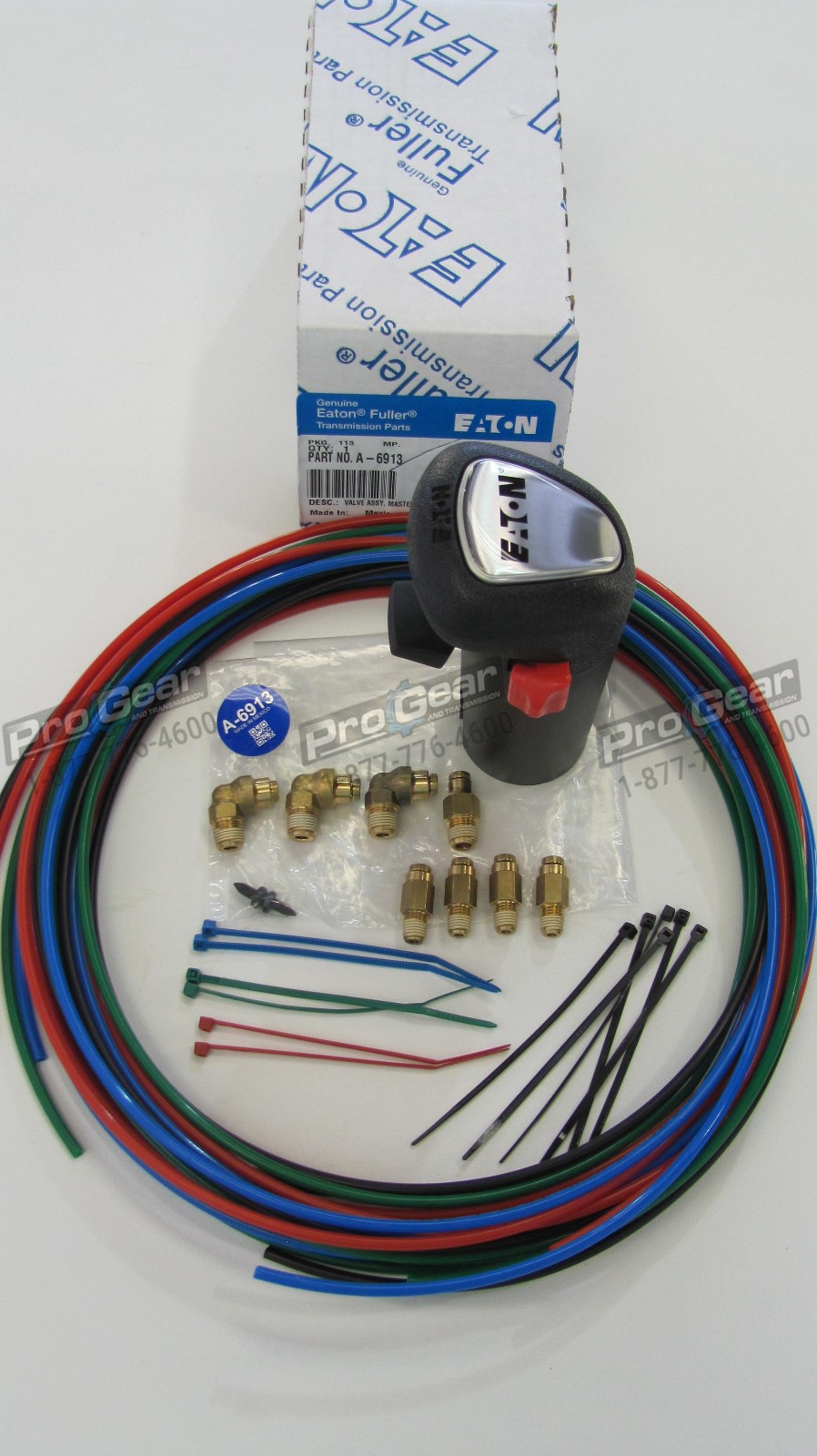 A6913 13 Speed Genuine Eaton Transmission Shift Knob & 4 line air line kit USA