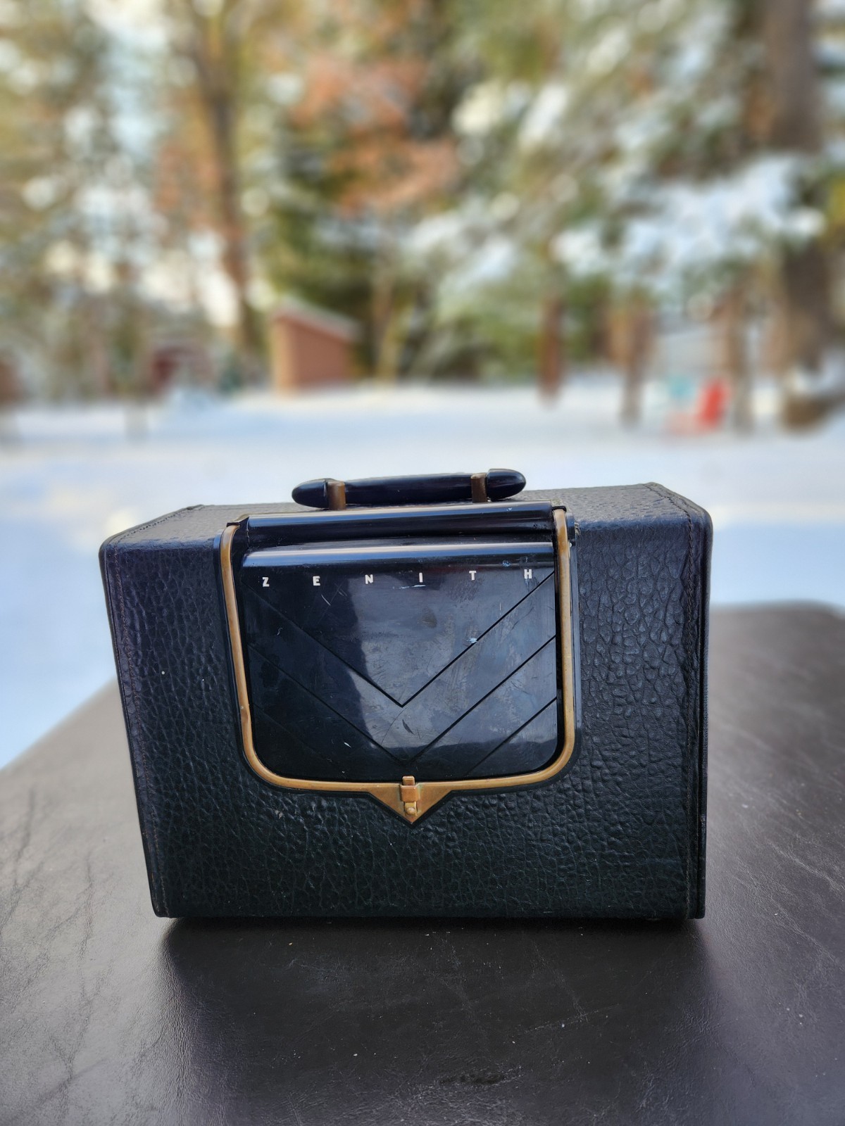 Mid-Century ZEINTH Portable RADIO ~ Model G503 ~ Black ~ 1950