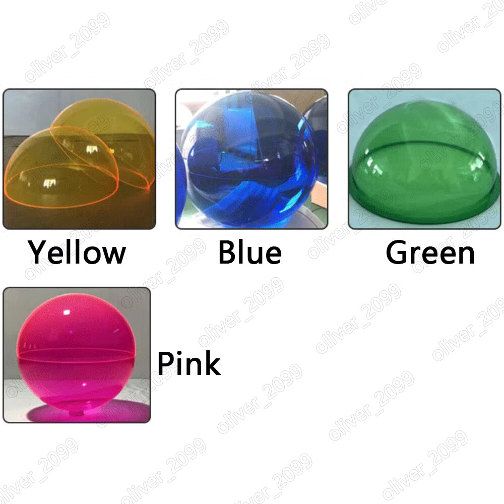 Acrylic PMMA Color Translucent Hemisphere Dome Shape Dust Cover Dia. 30mm-300mm